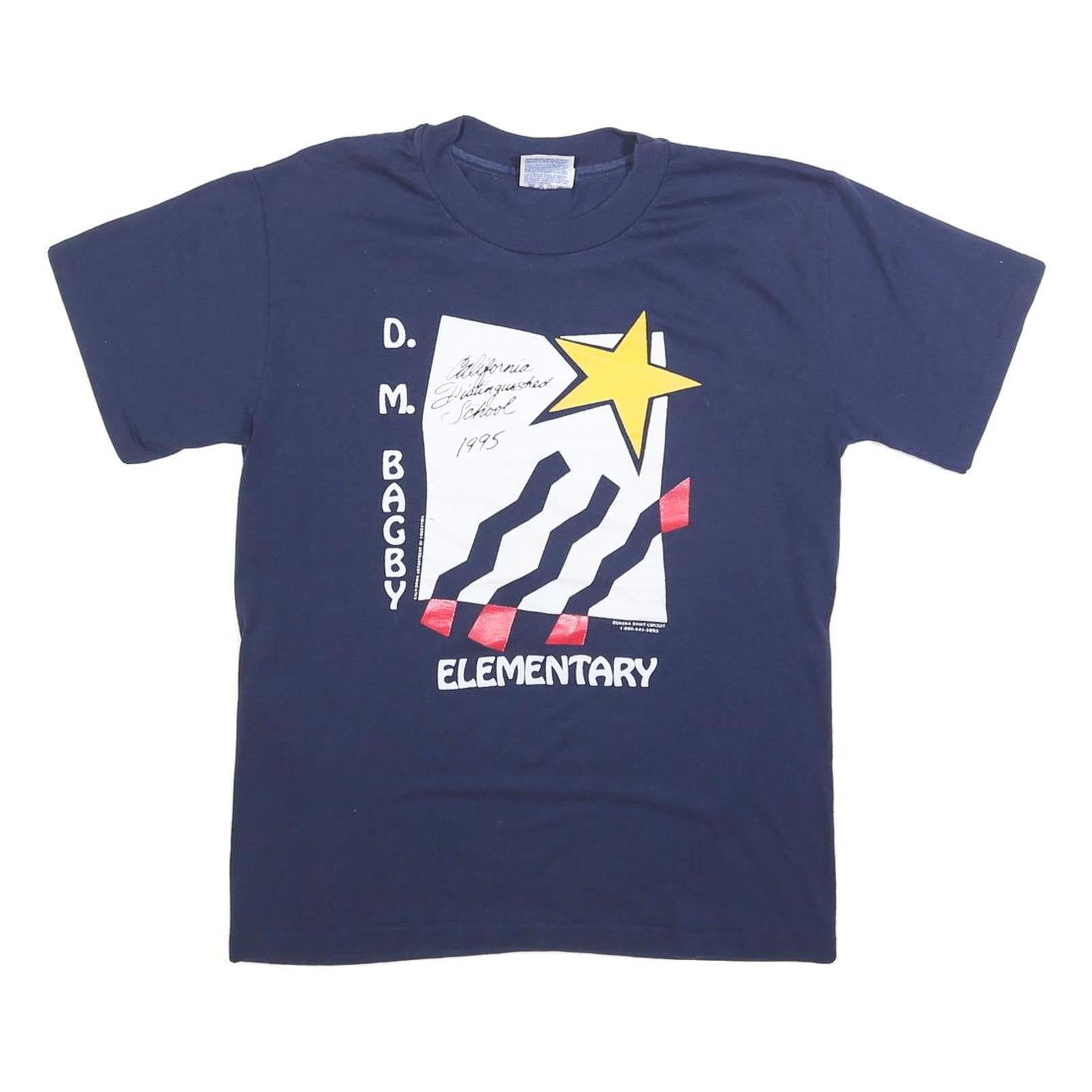 HANES Mens Navy Blue Graphic T-Shirt S Short Sleeve Crew Neck School Event Refurbished - N/A refurbished available on Cerqular