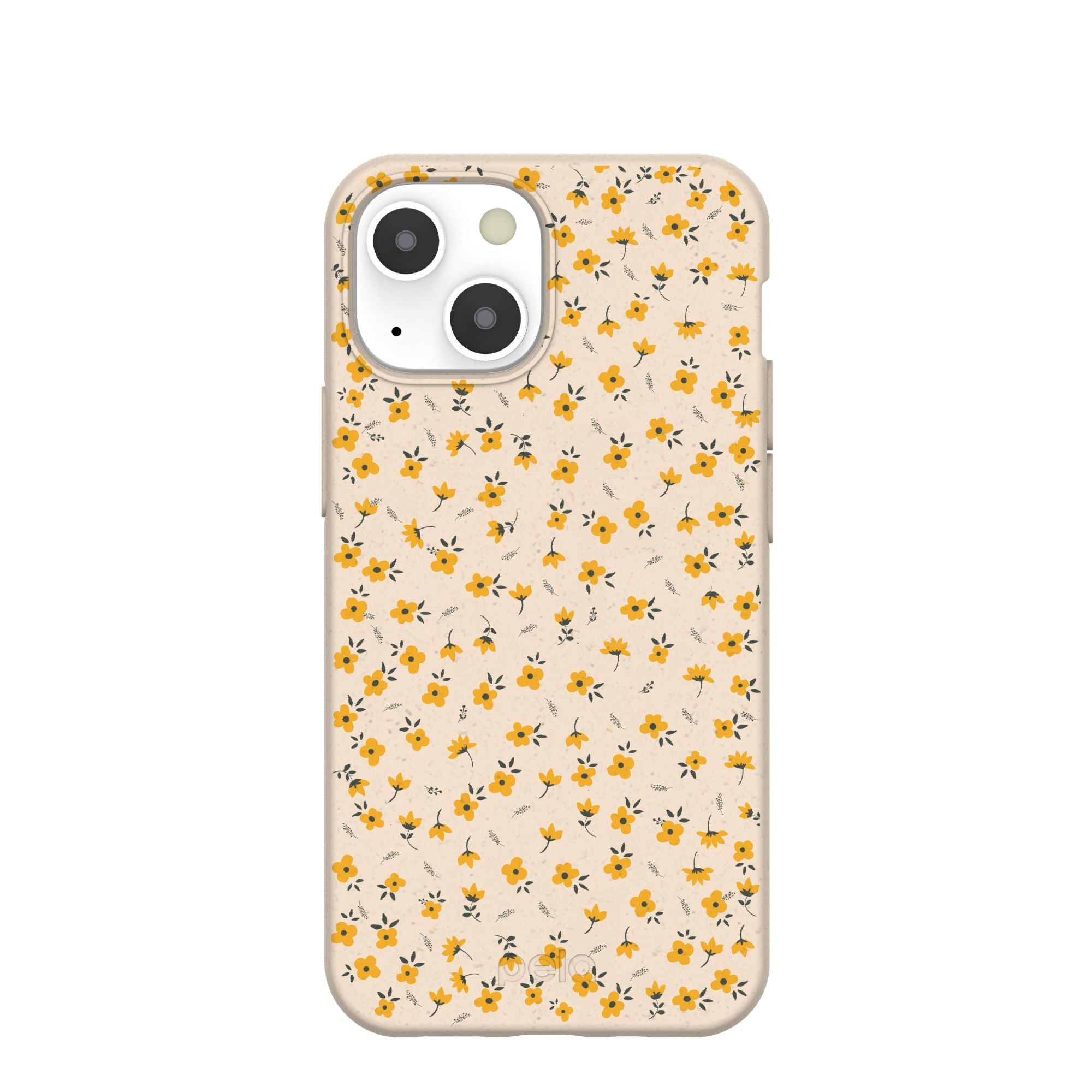 Seashell Little Yellow Flowers iPhone 13 Mini Case Refurbished - Pela Case refurbished available on Cerqular