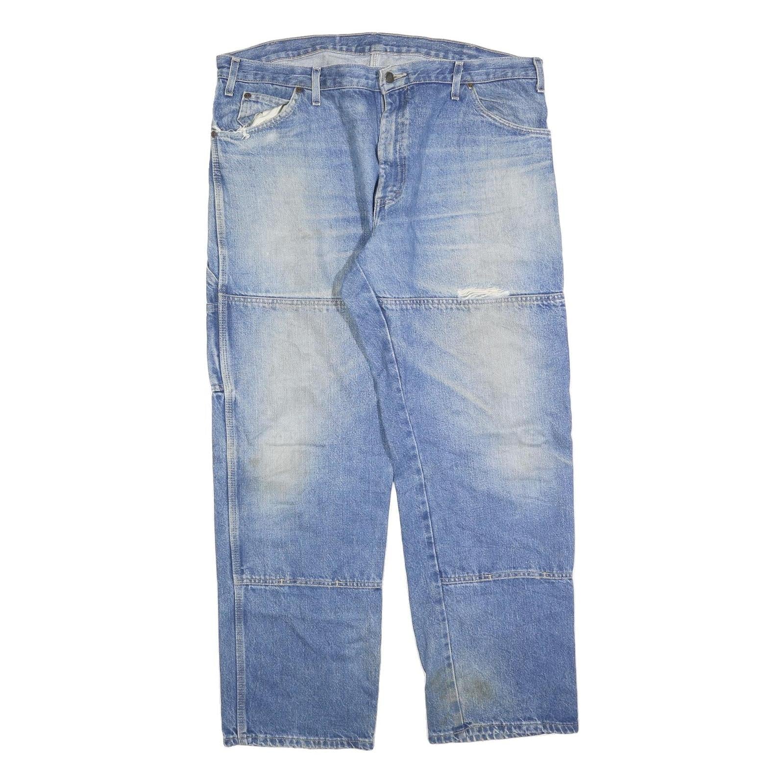 DICKIES Mens Relaxed Light Blue Denim Jeans W38 L32 Workwear Zip Closure Refurbished - N/A refurbished available on Cerqular