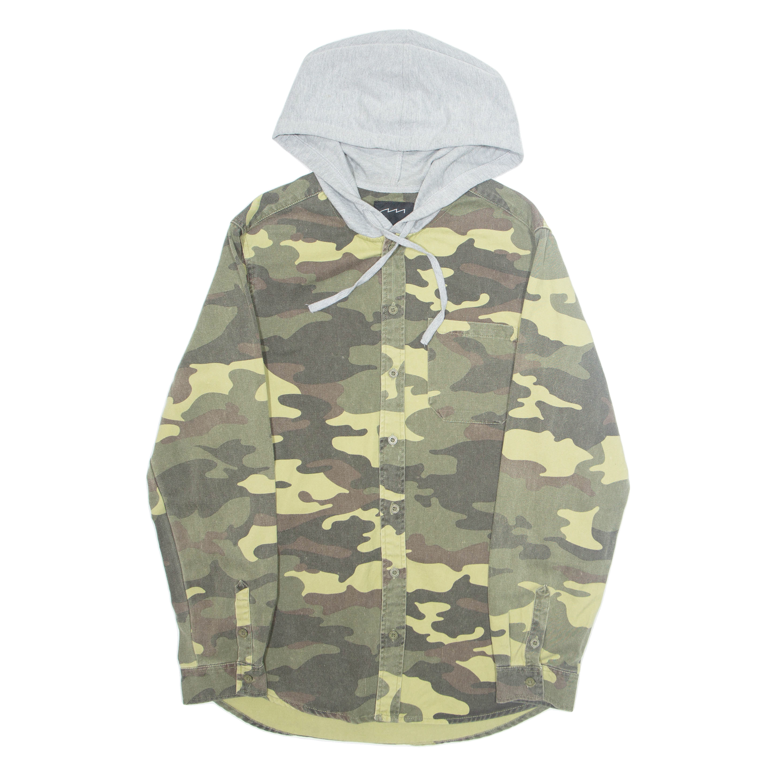 FACTORISE Hooded Mens Shirt Green Camouflage Long Sleeve M Refurbished - N/A refurbished available on Cerqular