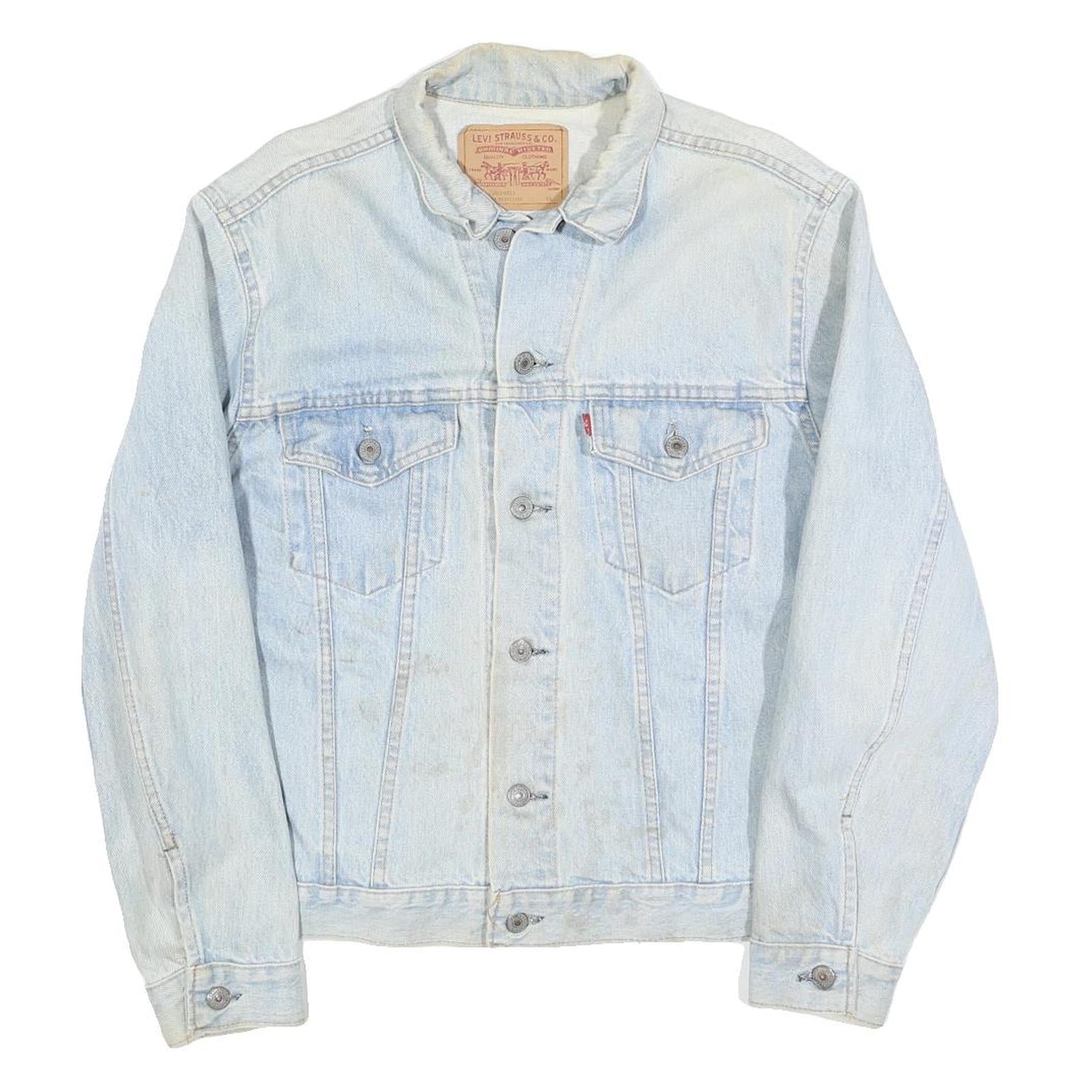 LEVI'S Mens Blue Cotton Denim Jacket M Button Closure Classic Fit Casual Refurbished - N/A refurbished available on Cerqular