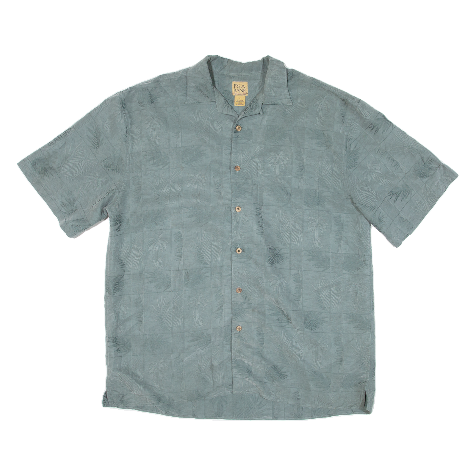 JOS.A.BANK Mens Plain Shirt Green L Refurbished - N/A refurbished available on Cerqular