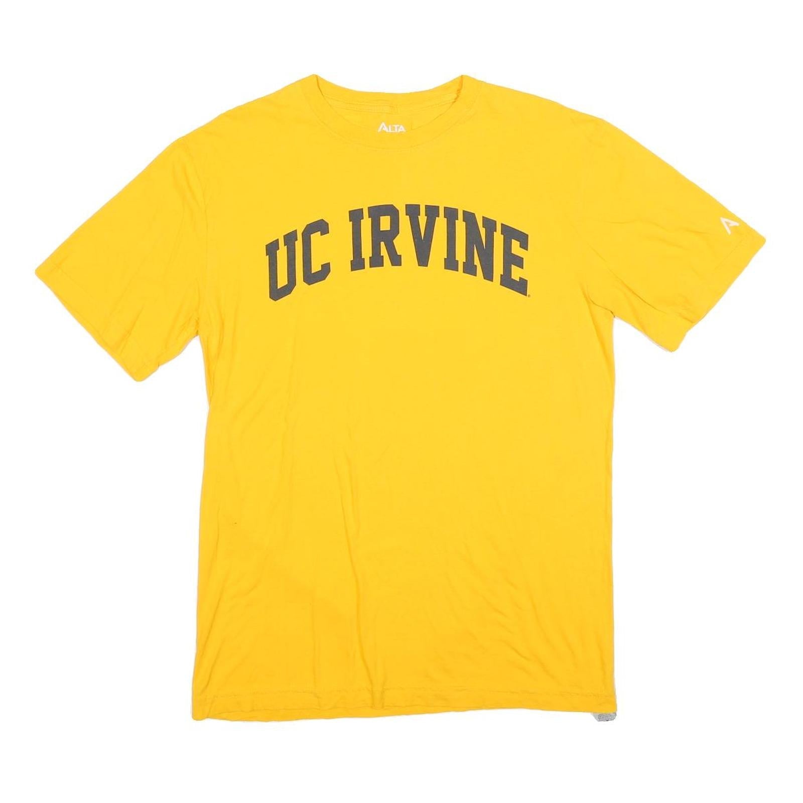 ALTA Mens Yellow UC Irvine Graphic T-Shirt M Short Sleeve Crew Neck Refurbished - N/A refurbished available on Cerqular