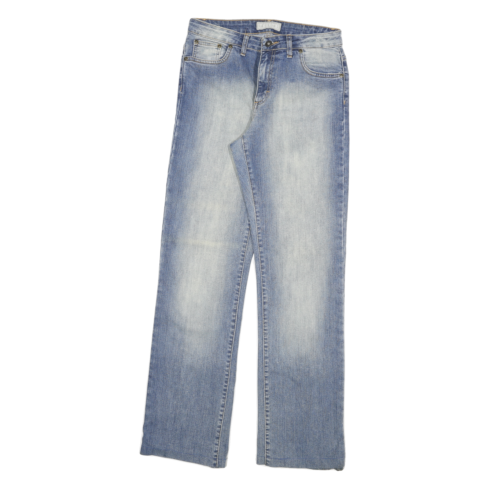 TEDDYS Womens Blue Regular Jeans Denim Medium W28 L32 Classic Zip Cotton Refurbished - N/A refurbished available on Cerqular