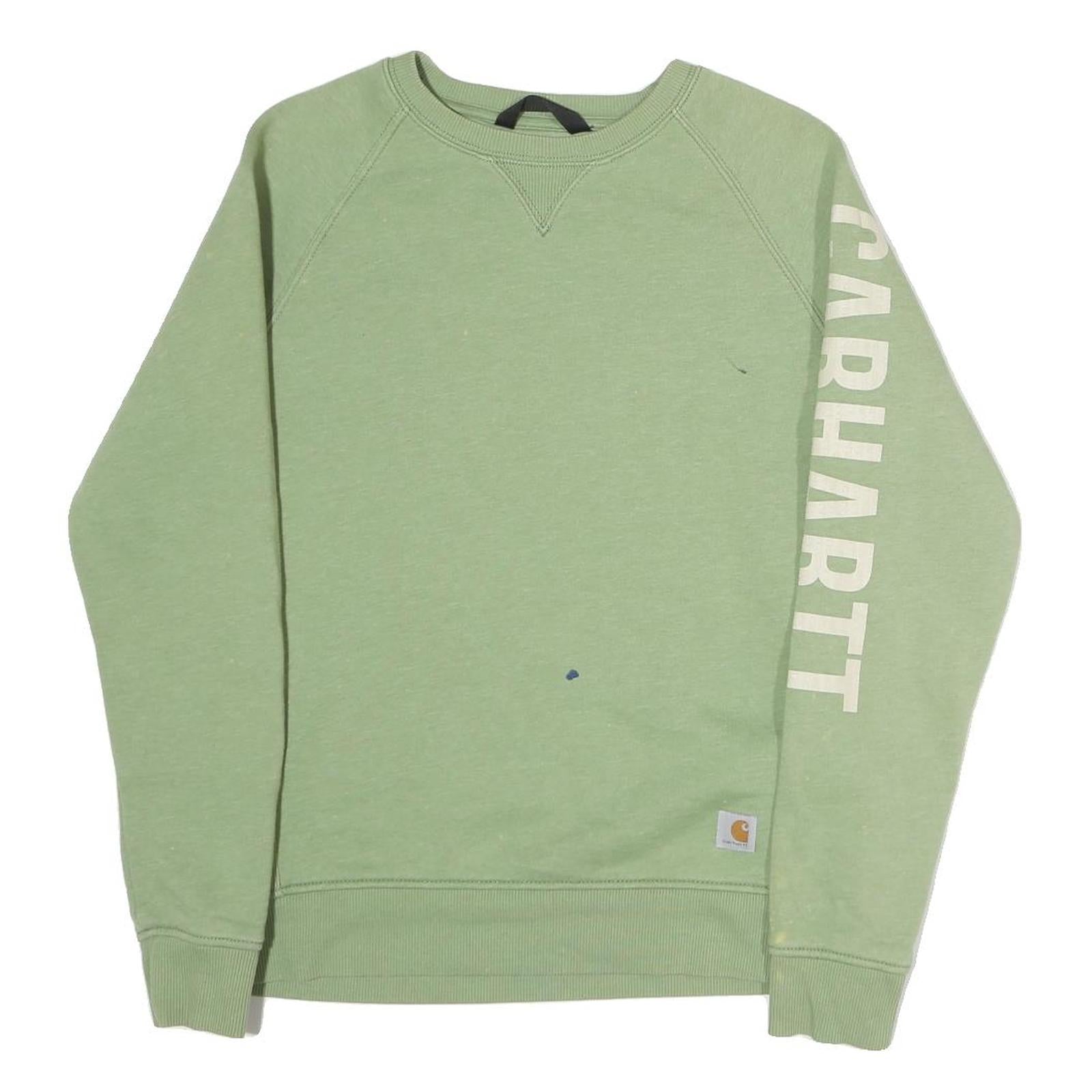 Buy CARHARTT Womens Green Cotton Crew Neck S Print Logo Sleeve Sweatshirt Refurbished - $49.39 CARHARTT Womens Green Cotton Crew Neck S Print Logo Sleeve Sweatshirt Refurbished - N/A refurbished available on Cerqular