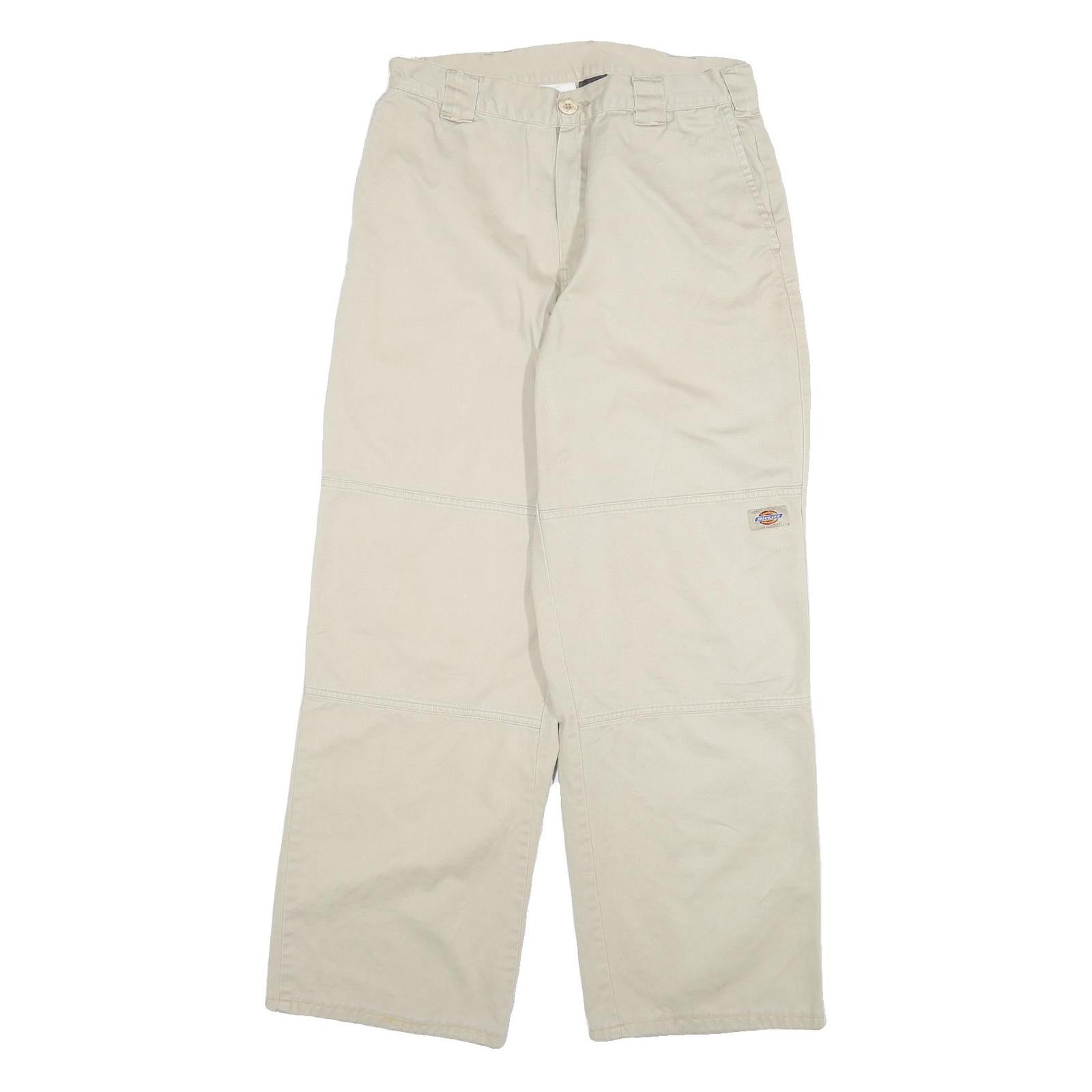 DICKIES Mens Relaxed Beige Cotton Blend Trousers W30 L29 Workwear Casual Zip Refurbished - N/A refurbished available on Cerqular