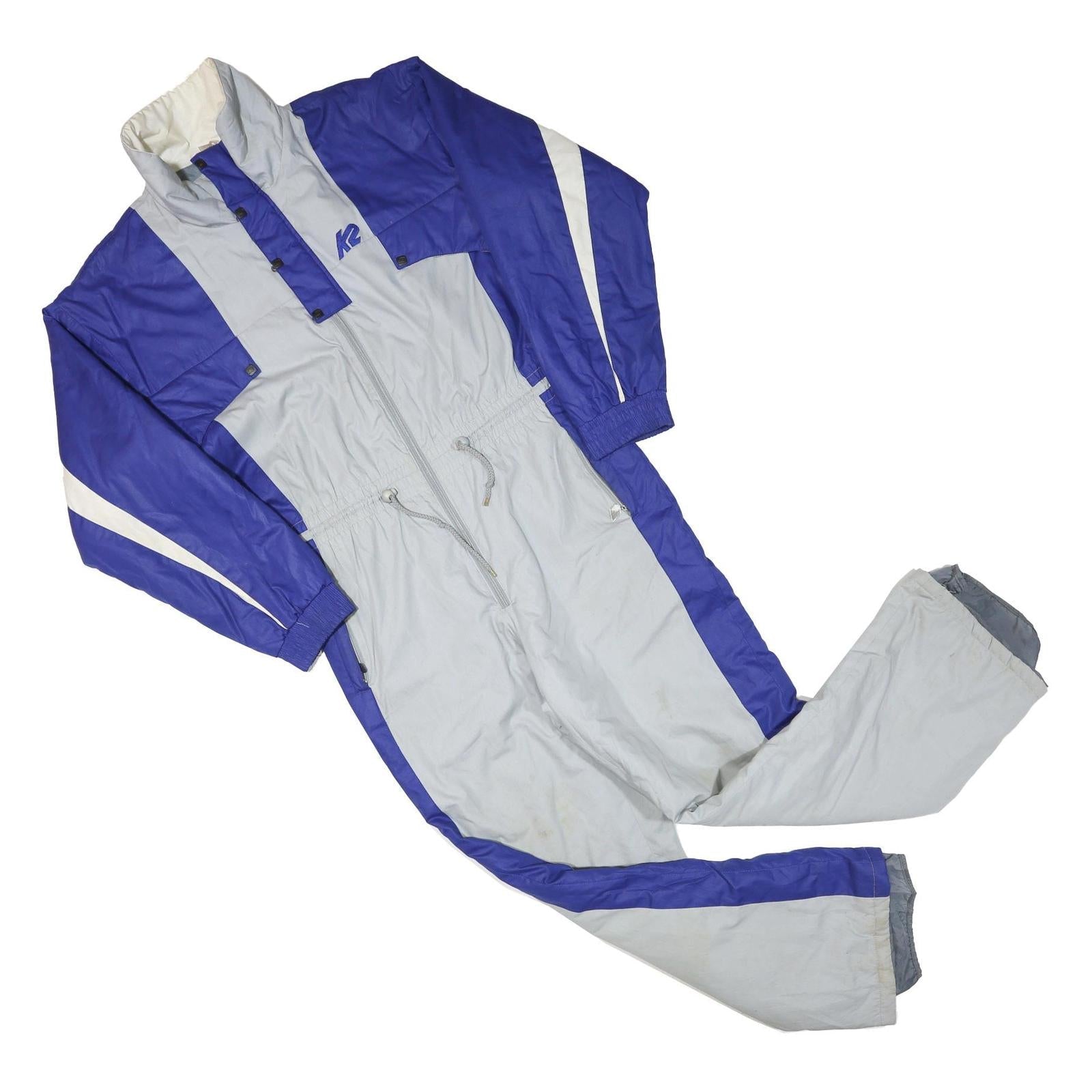K2 Mens Blue & Grey Lined Dungarees Loose Polyester Blend L W34 L31 Refurbished - N/A refurbished available on Cerqular