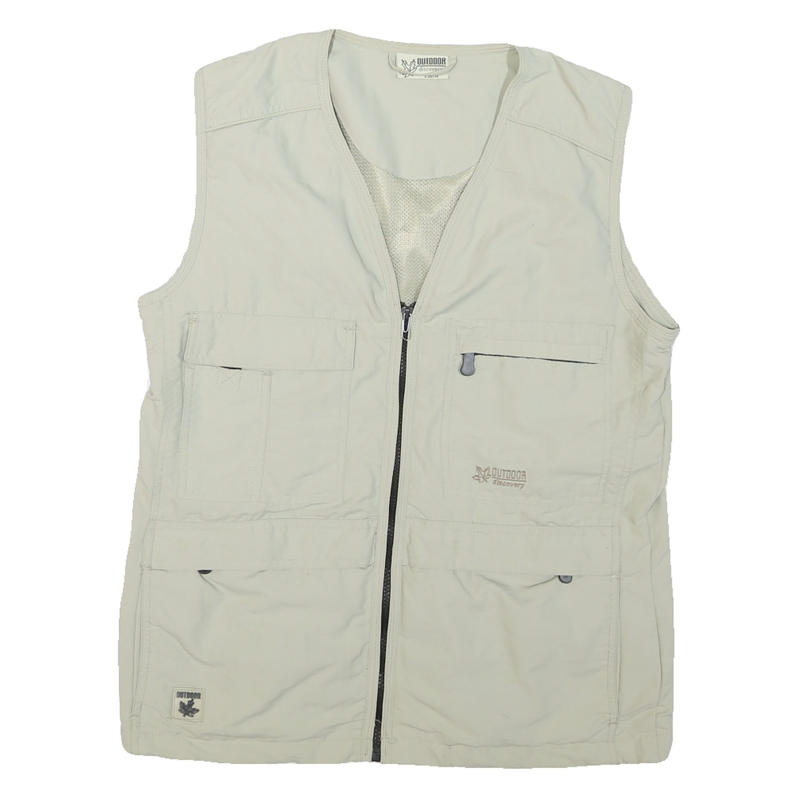 Mens Cream Outdoor Discovery Zip Jacket S Polyester Blend Lightweight Sleeveless Refurbished - N/A refurbished available on Cerqular
