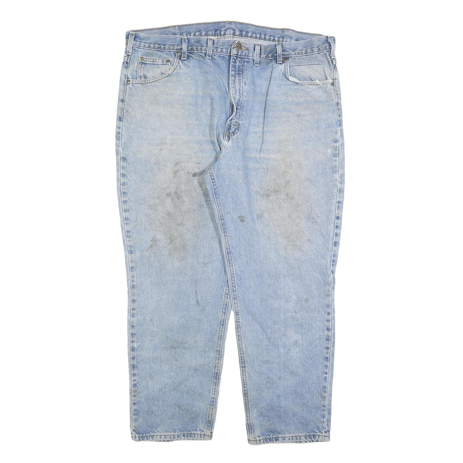 CARHARTT Mens Relaxed Blue Denim Jeans W44 L30 Workwear Zip Closure Refurbished - N/A refurbished available on Cerqular