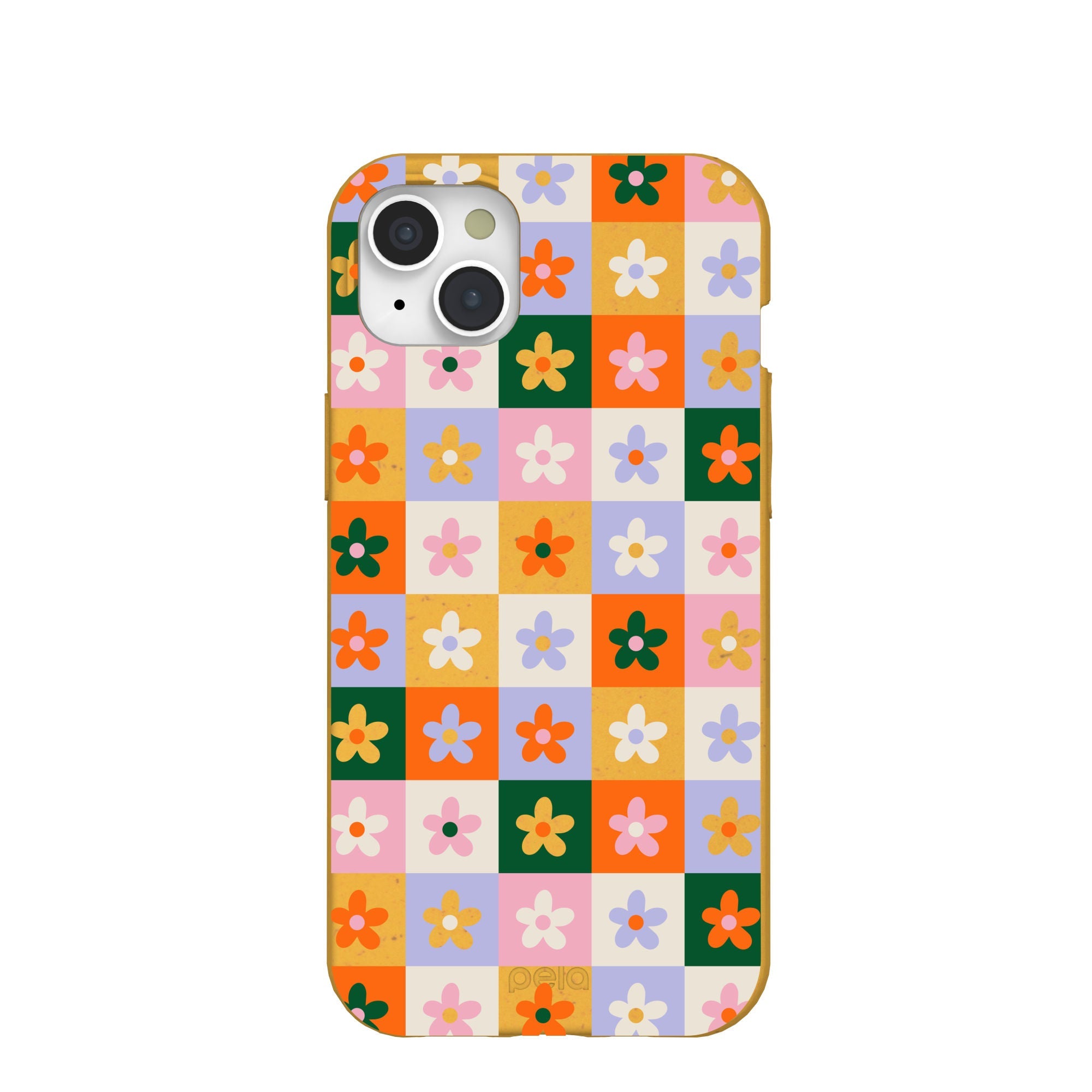 Honey Flower Tiles iPhone 15 Plus Case Refurbished - Pela Case refurbished available on Cerqular