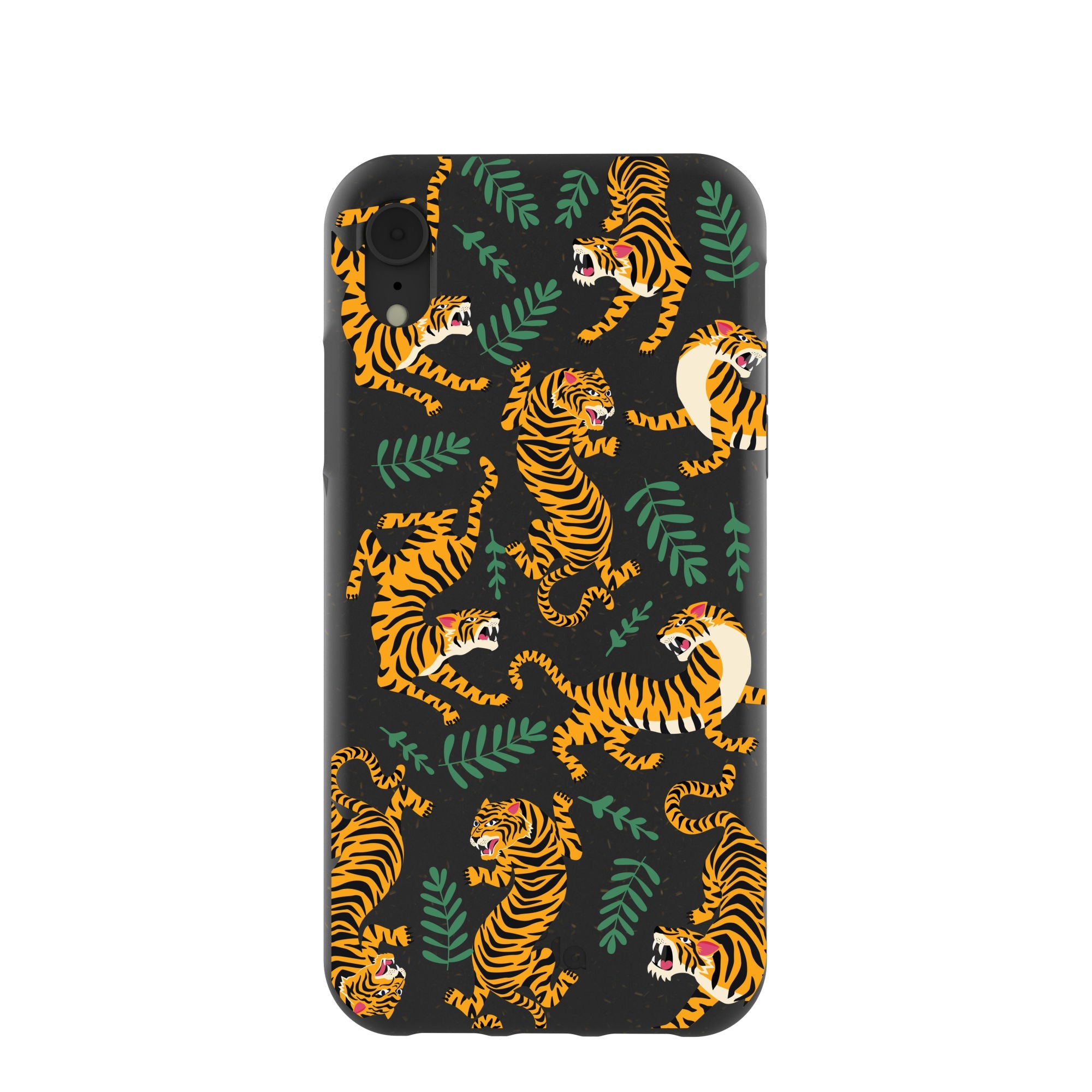 Black Playful Tigers iPhone XR Case Refurbished - Pela Case refurbished available on Cerqular
