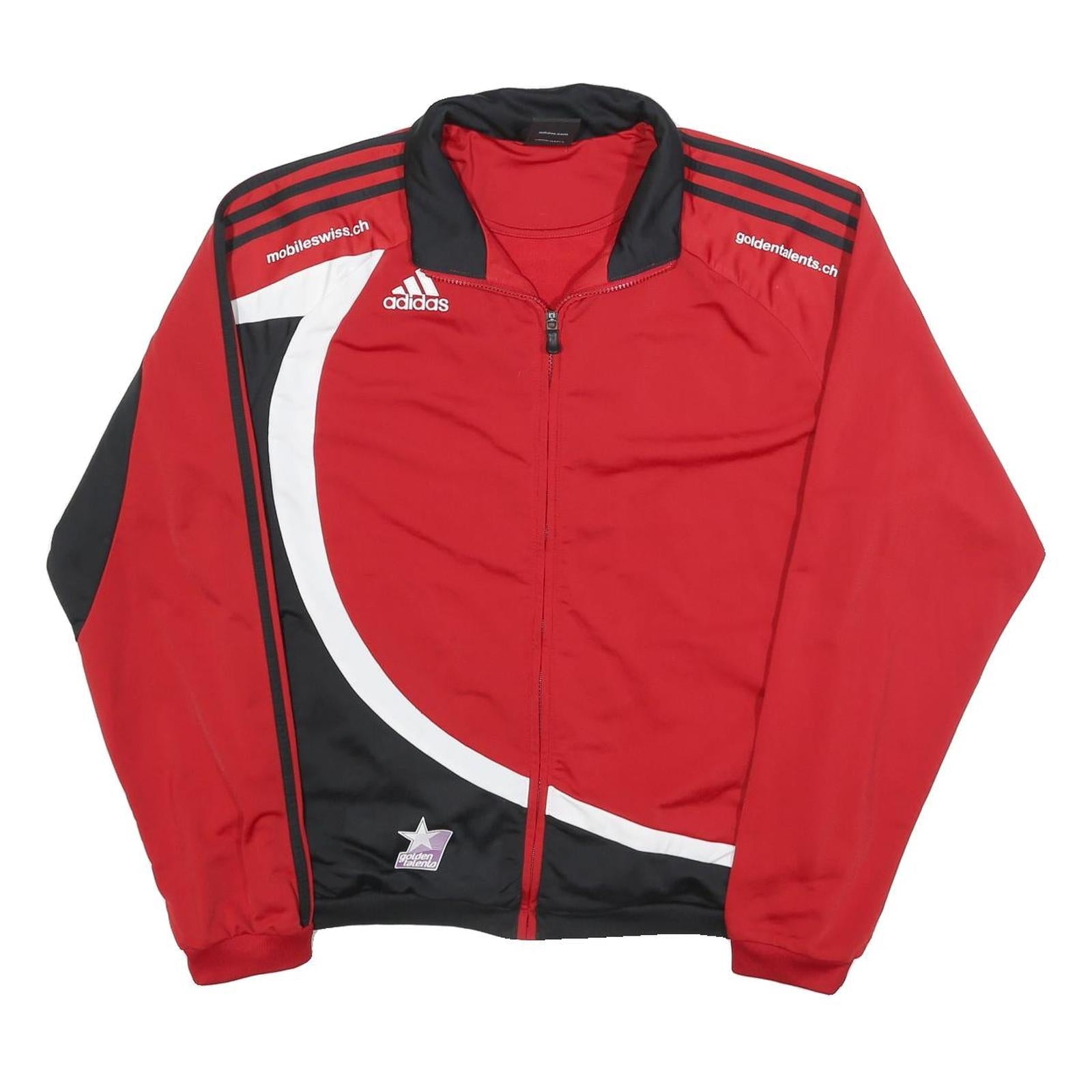 Buy ADIDAS Mens Red & Black Zip Jacket L Polyester Sports Track Athletic Refurbished - $41.59 ADIDAS Mens Red & Black Zip Jacket L Polyester Sports Track Athletic Refurbished - N/A refurbished available on Cerqular