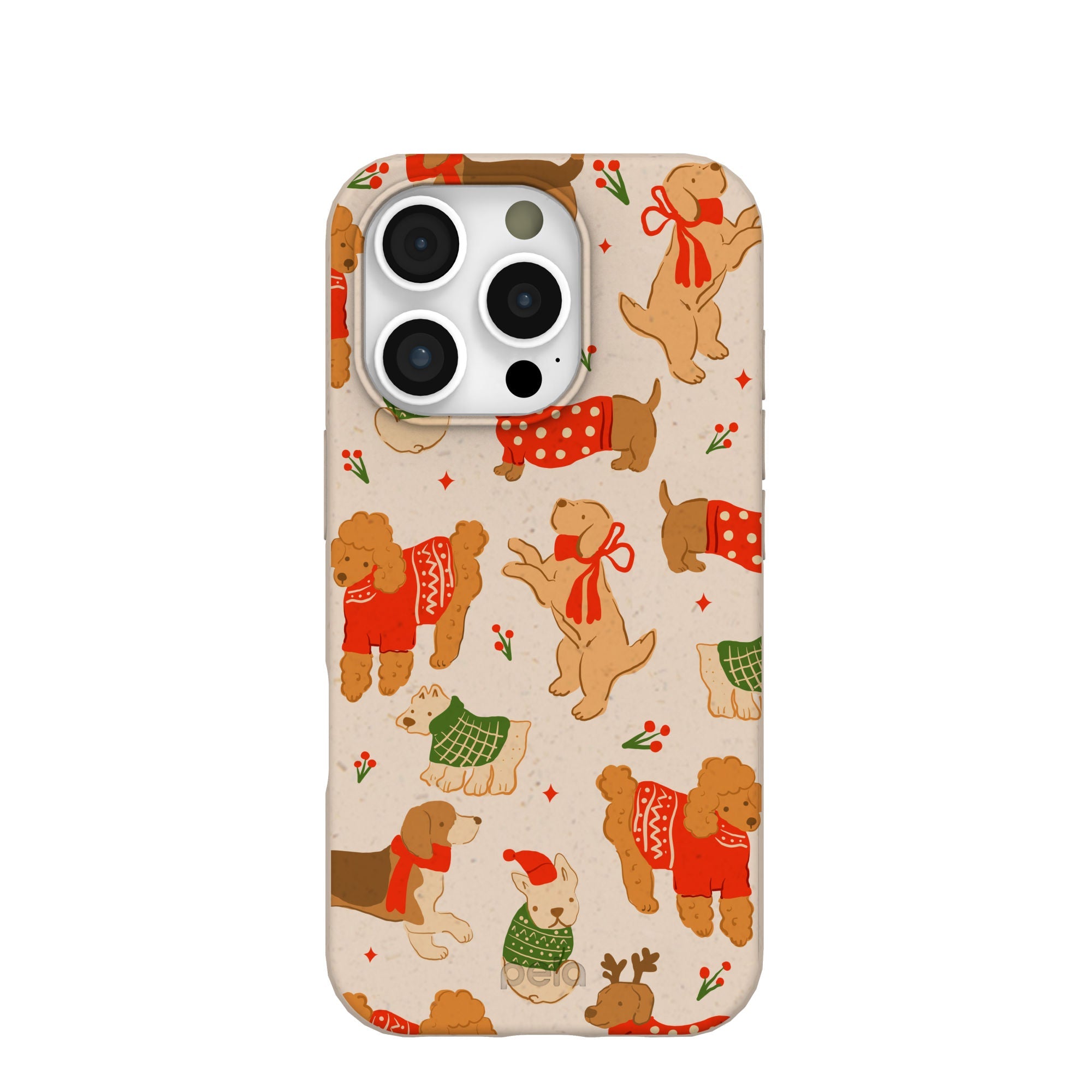Seashell Jolly Doggos iPhone 16 Pro Case Refurbished - Pela Case refurbished available on Cerqular