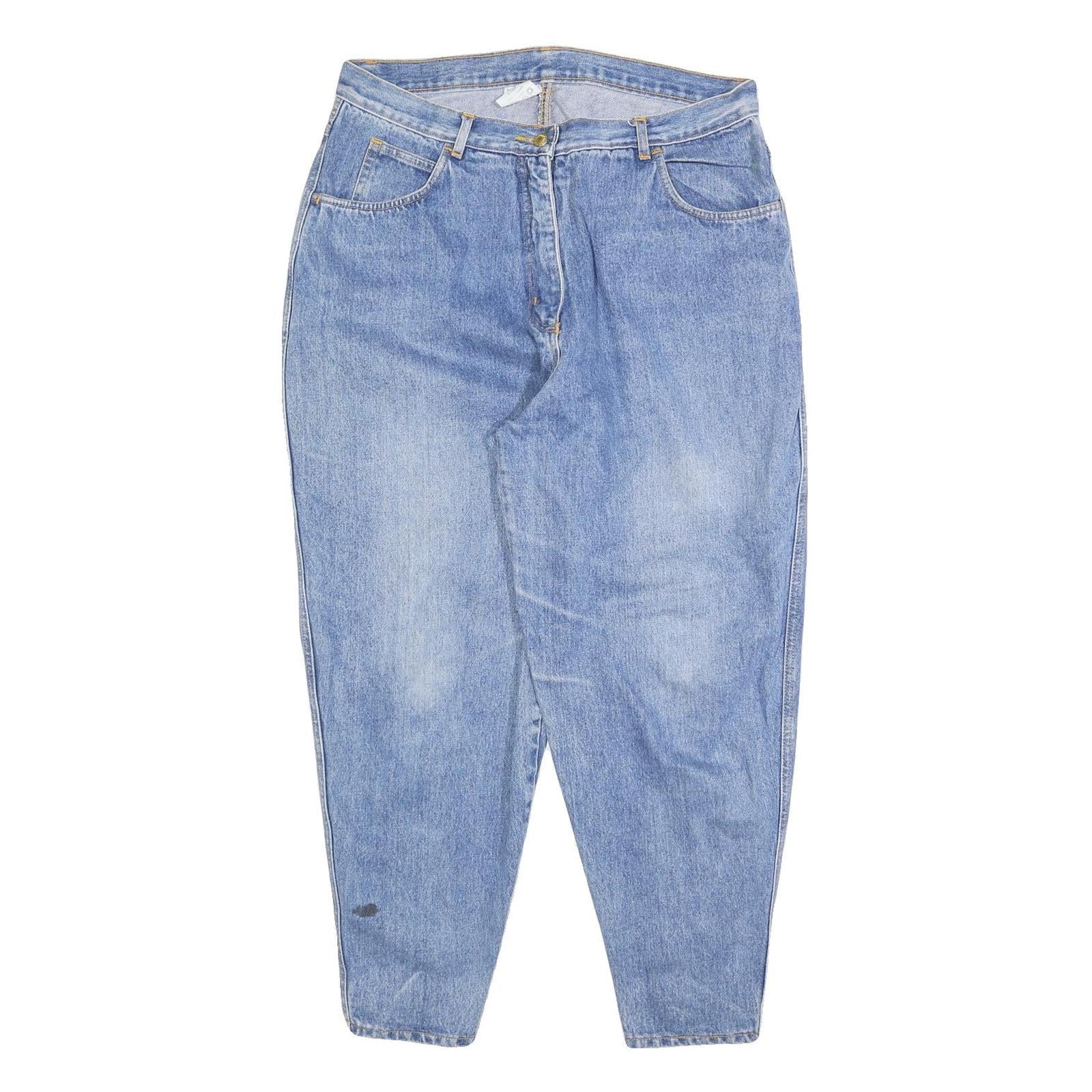FASHION EXTRA Womens Jeans Blue Cotton Blend Regular W34 L27 Bow Detail Zip Refurbished - N/A refurbished available on Cerqular