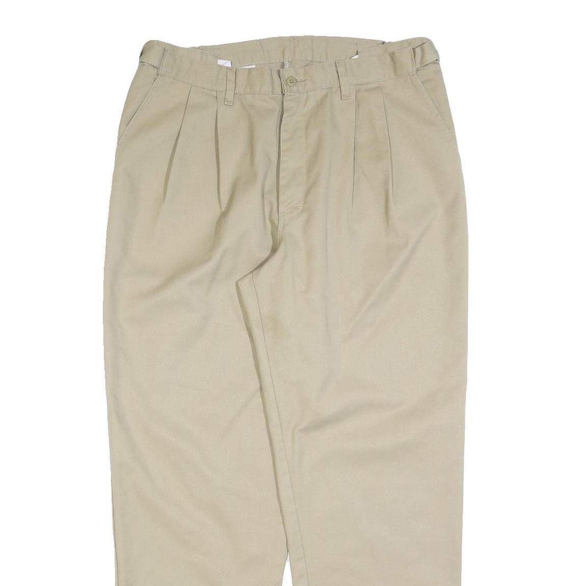 DICKIES Mens Cotton Blend Beige Regular Fit Straight Trousers W34 L32 Workwear Refurbished - N/A refurbished available on Cerqular