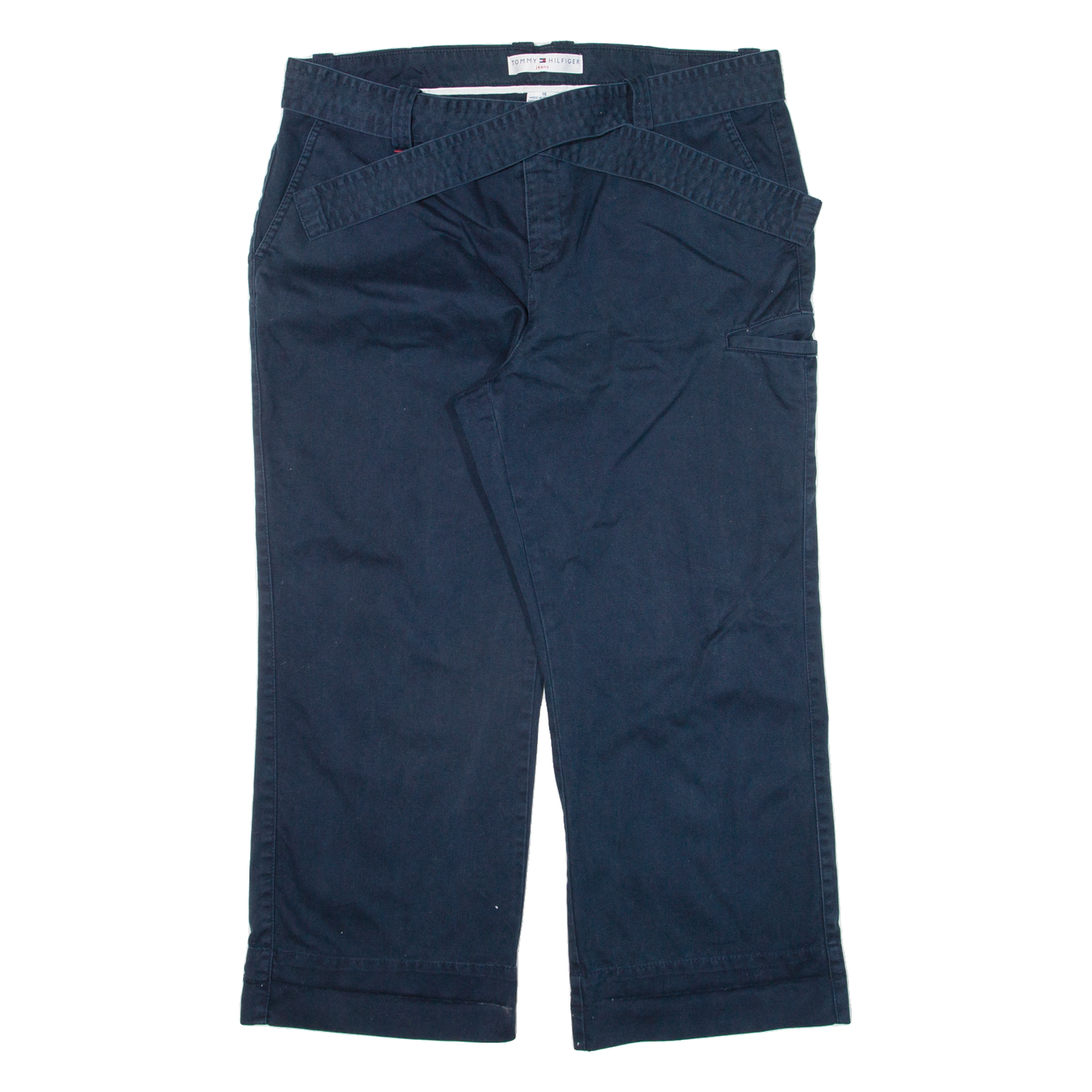 TOMMY HILFIGER Womens Trousers Blue Loose Straight W36 L24 Refurbished - N/A refurbished available on Cerqular