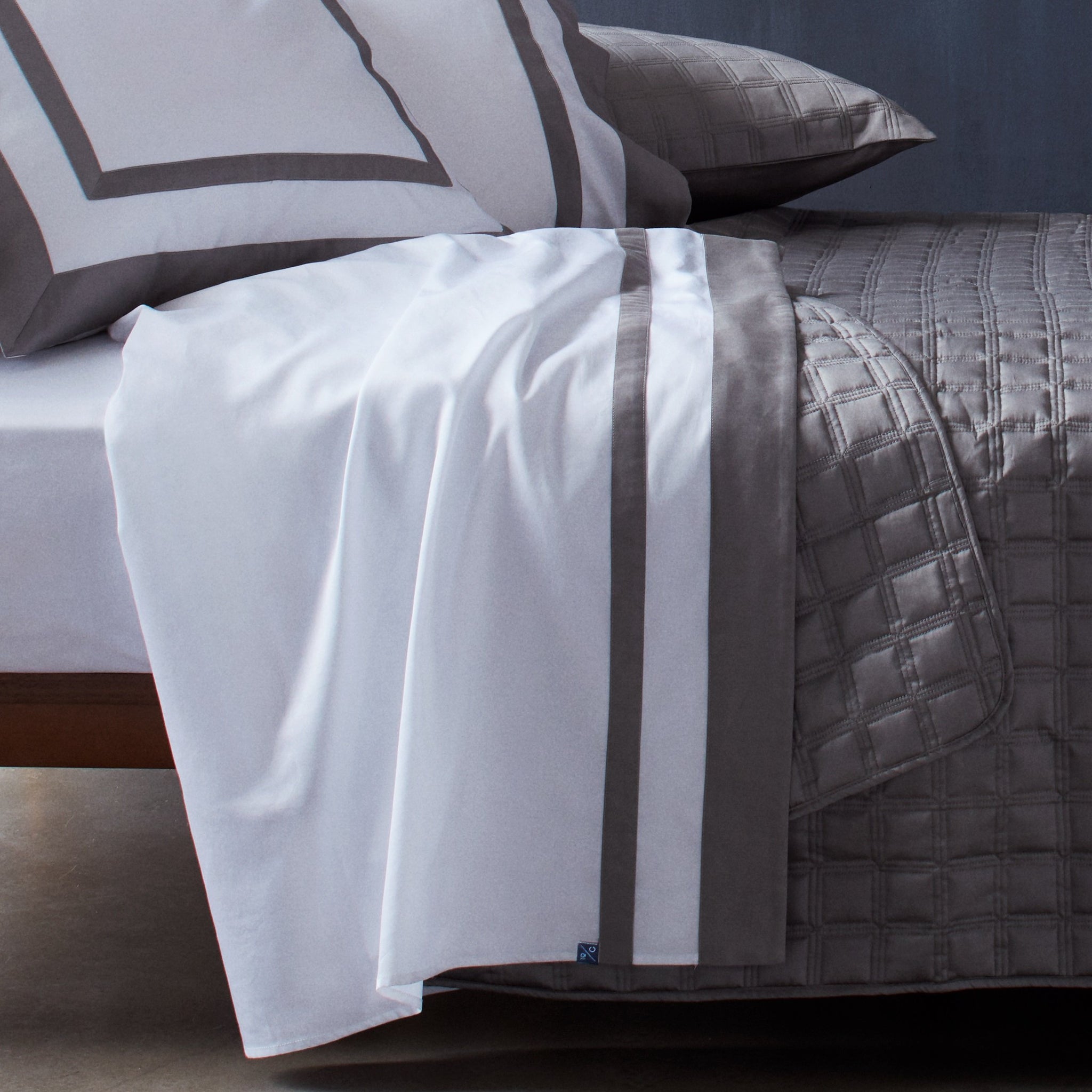 Flat Sheet | Size: Full/Queen | Color: Blue | Touch: Percale Refurbished - N/A refurbished available on Cerqular