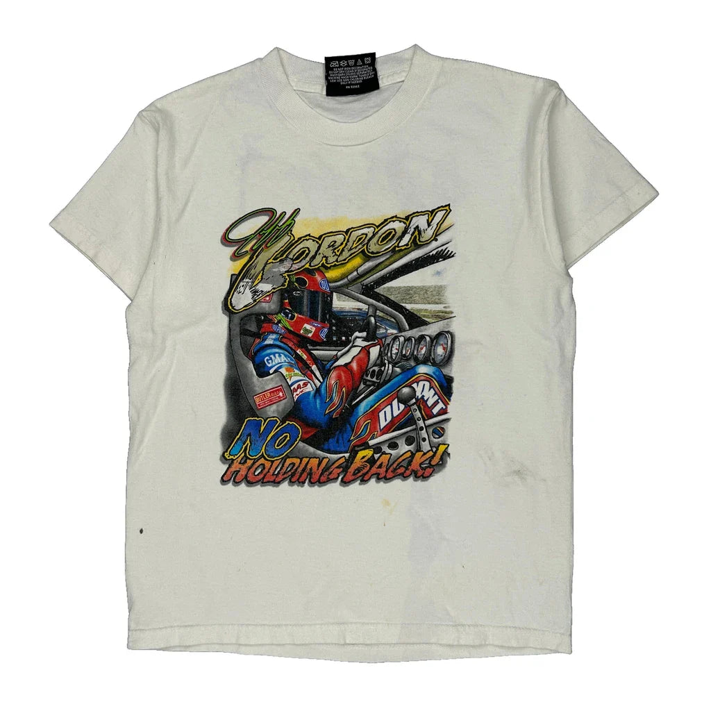 Age 10-12 No Holding Back Chase Authentics Nascar T-Shirt - Medium Multicoloured Cotton Refurbished - Thrifted (note: this is a term often used to describe second- refurbished available on Cerqular