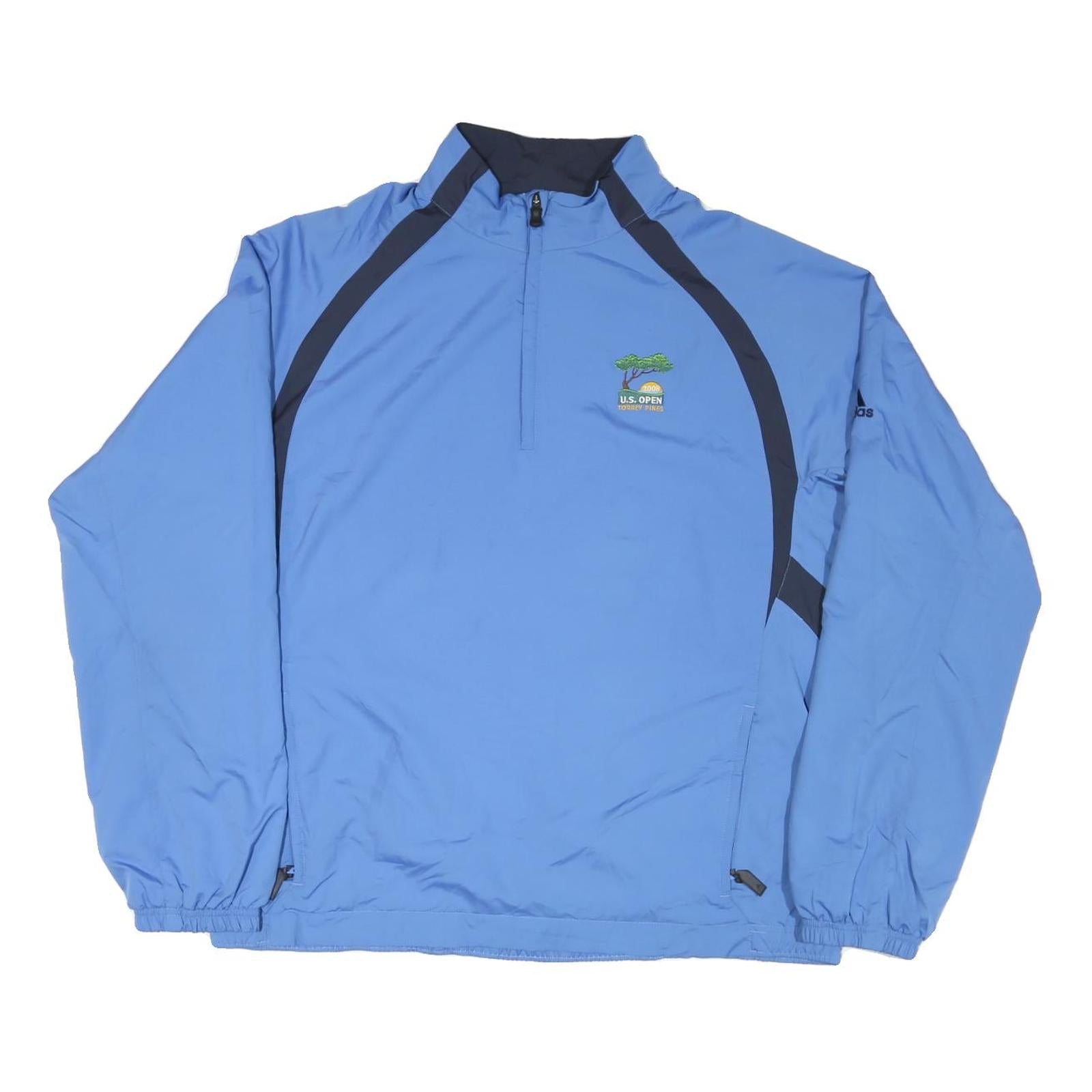 ADIDAS Mens Blue & Navy U.S. Open Golf Jacket XL Polyester Blend Zip Sportswear Refurbished - N/A refurbished available on Cerqular