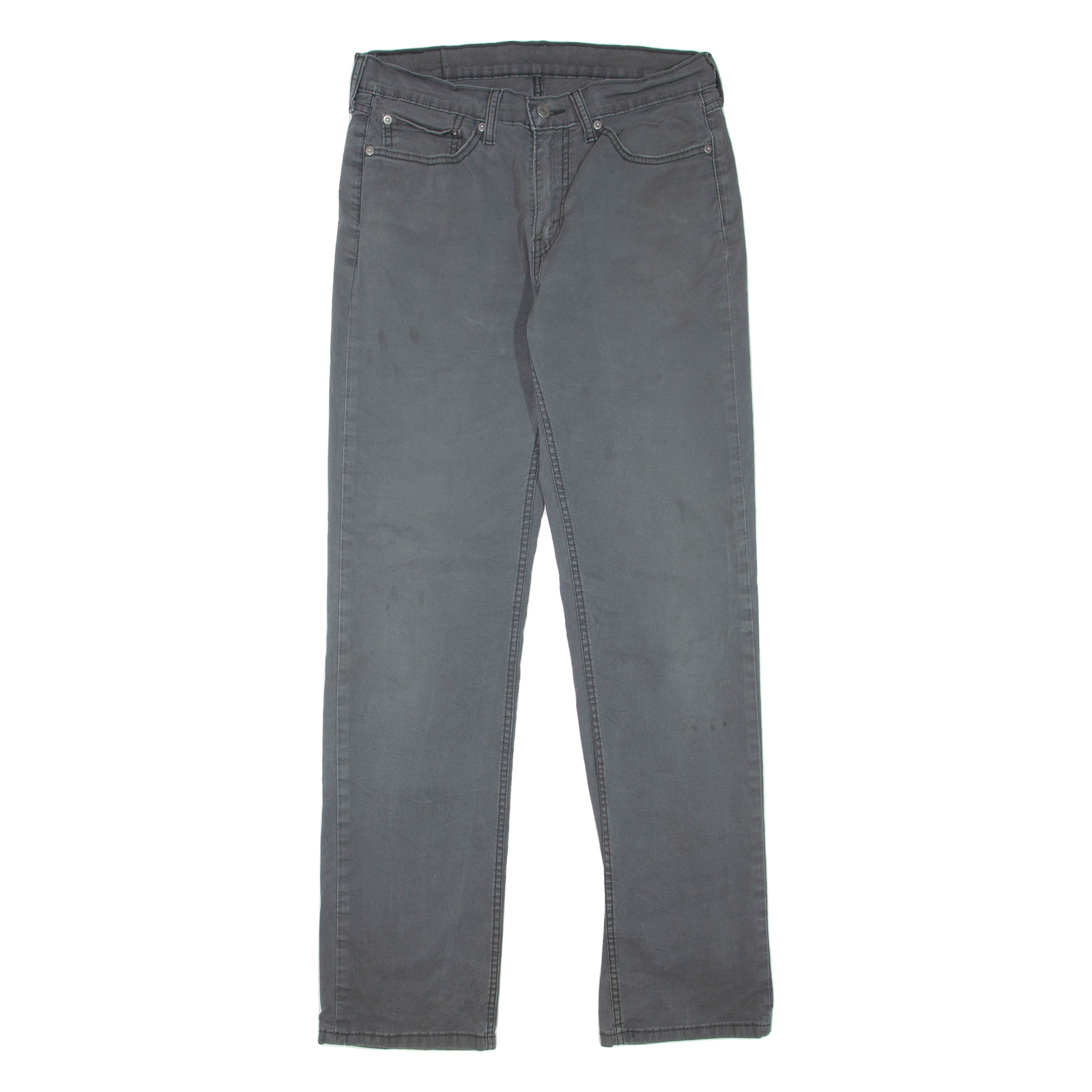LEVI'S Womens Trousers Grey Regular Straight W32 L34 Refurbished - N/A refurbished available on Cerqular