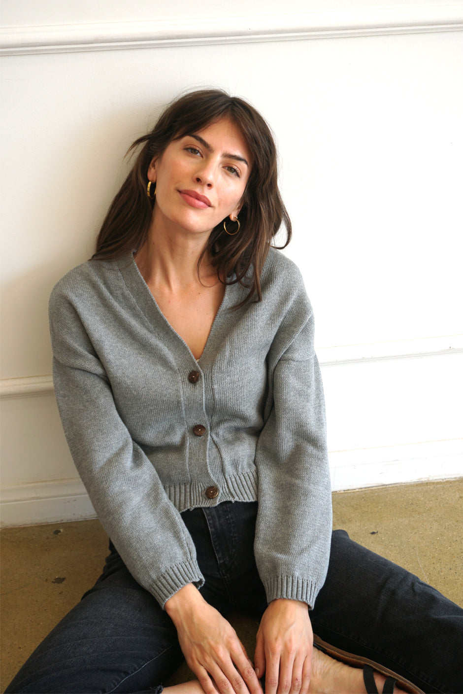Diana Cardigan in Heather Grey | Size: XXS Refurbished - N/A (Paneros is not a known clothing brand. It is possible refurbished available on Cerqular