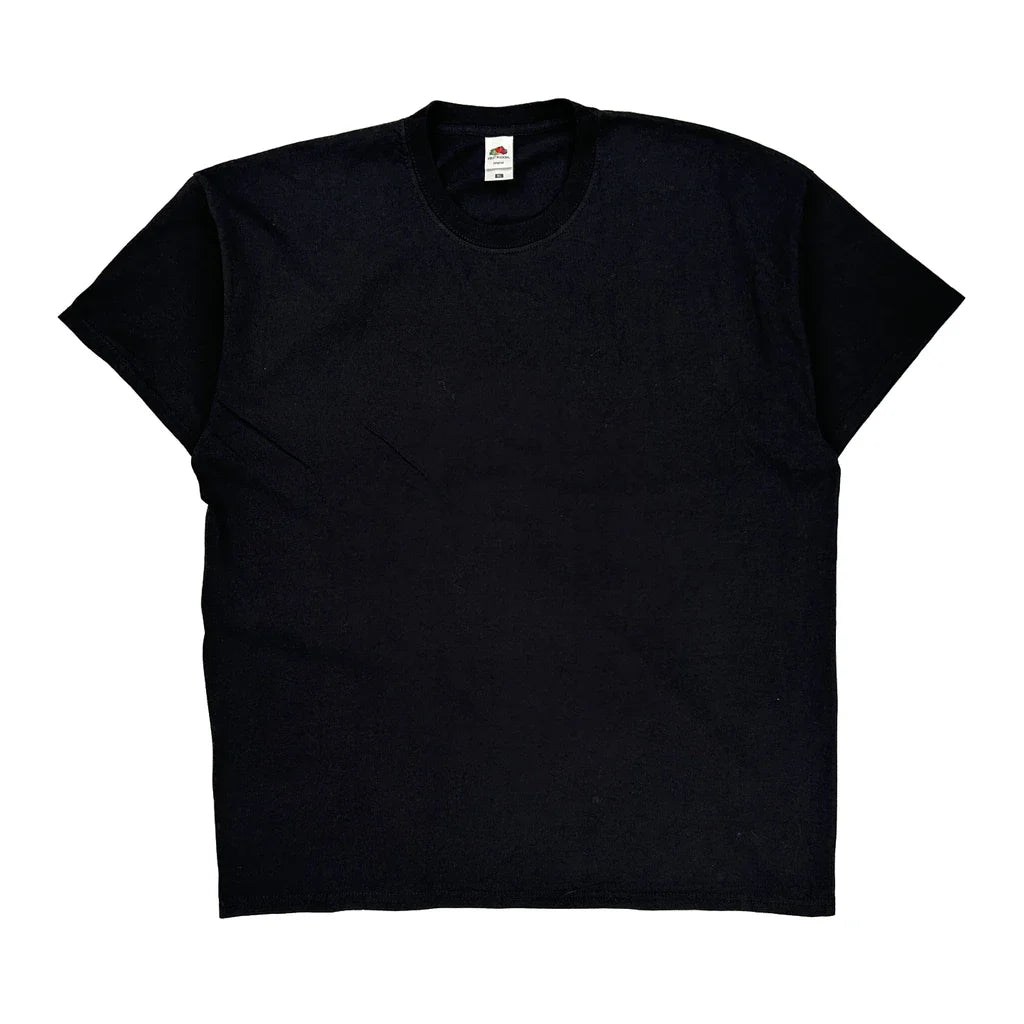 Original Fruit Of The Loom T-Shirt - XL Black Cotton Refurbished - Thrifted (note: this is a term often used to describe second- refurbished available on Cerqular