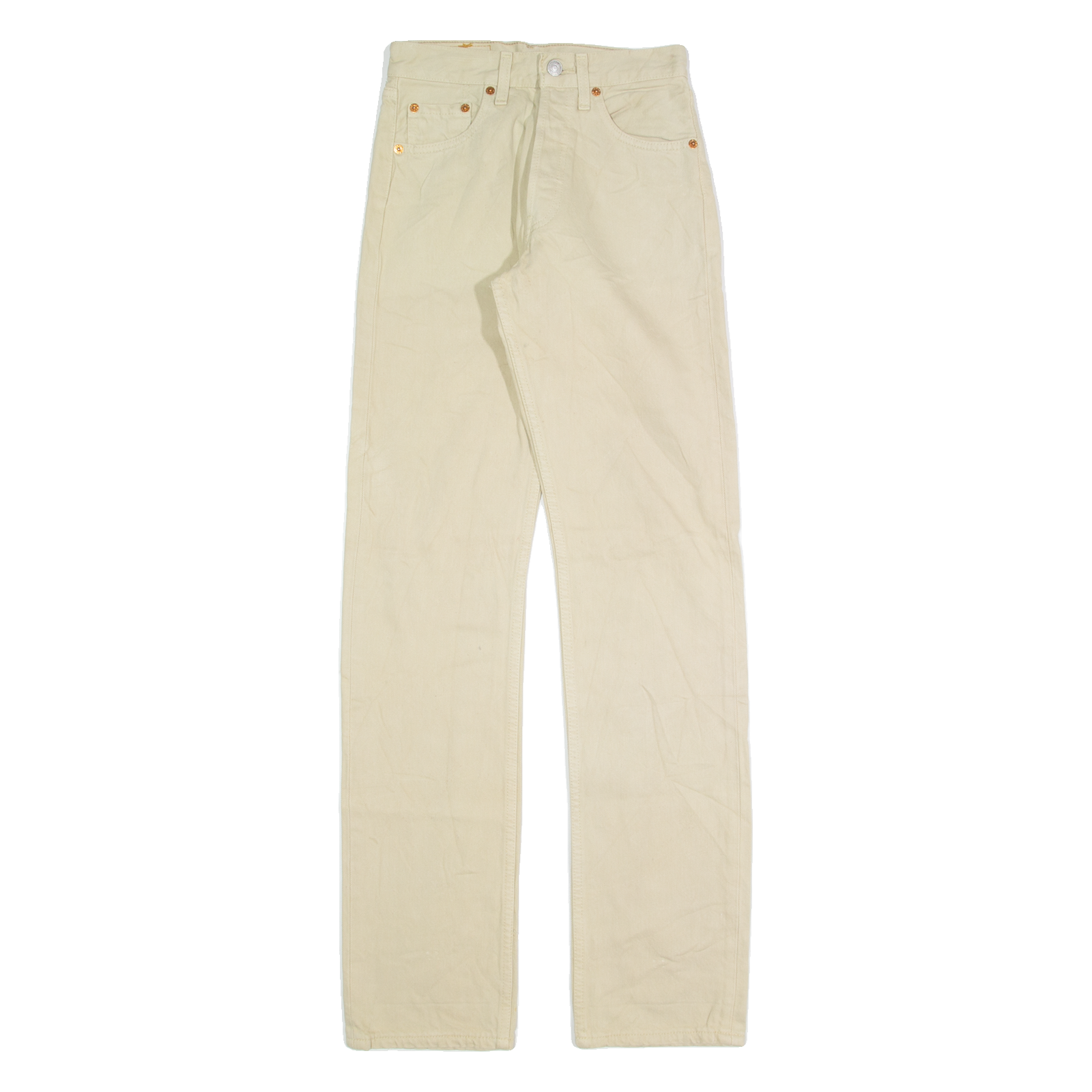 LEVI'S 501 Jeans Mens Beige Regular Straight W24 L32 Refurbished - N/A refurbished available on Cerqular