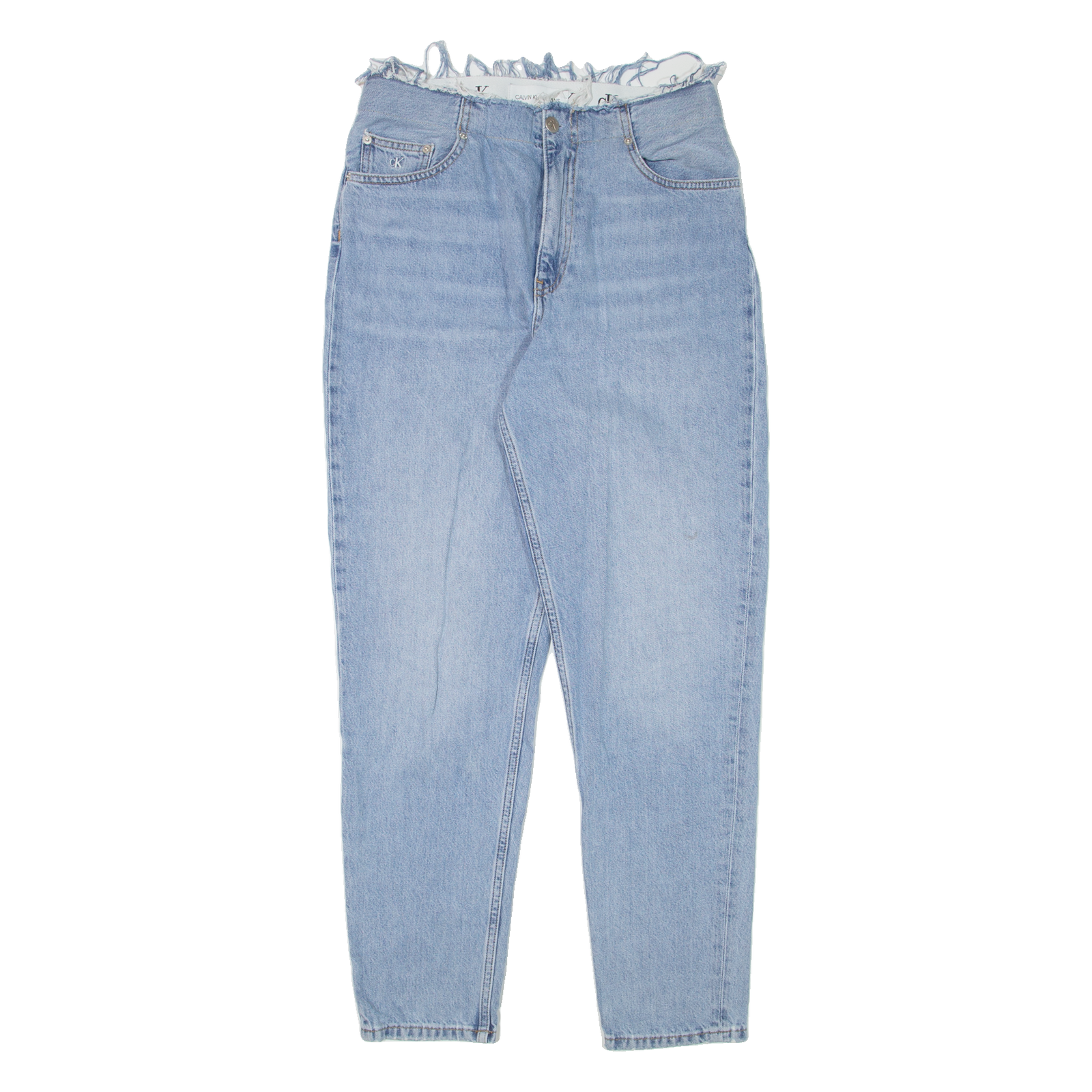 CALVIN KLEIN JEANS Womens Jeans Blue Regular Mom W28 L28 Refurbished - N/A refurbished available on Cerqular