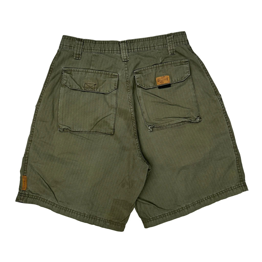 Carhartt Cargo Shorts - 30W 10L Green Cotton Refurbished - Thrifted (note: this is a term often used to describe second- refurbished available on Cerqular