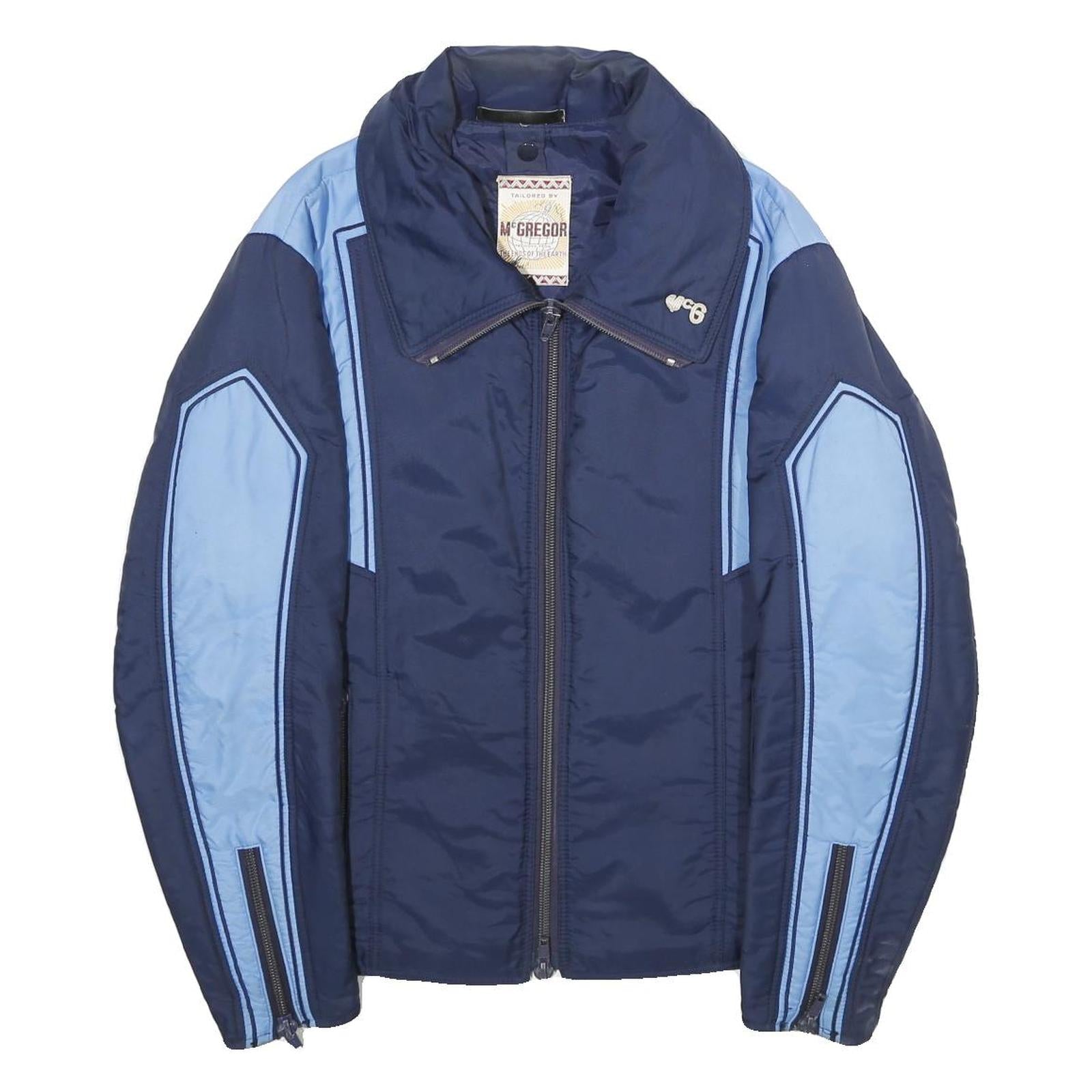 MCGREGOR Mens Navy & Blue Zip Jacket M Polyamide Colourblock Stylish Casual Refurbished - N/A refurbished available on Cerqular
