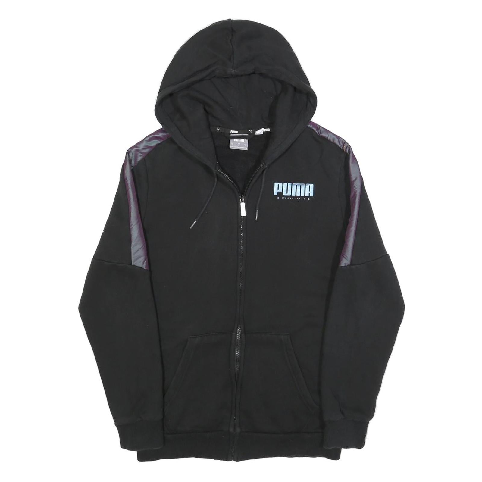 PUMA Mens Black Cotton Blend Full Zip Hoodie S Sports Casual Sweatshirt Refurbished - N/A refurbished available on Cerqular