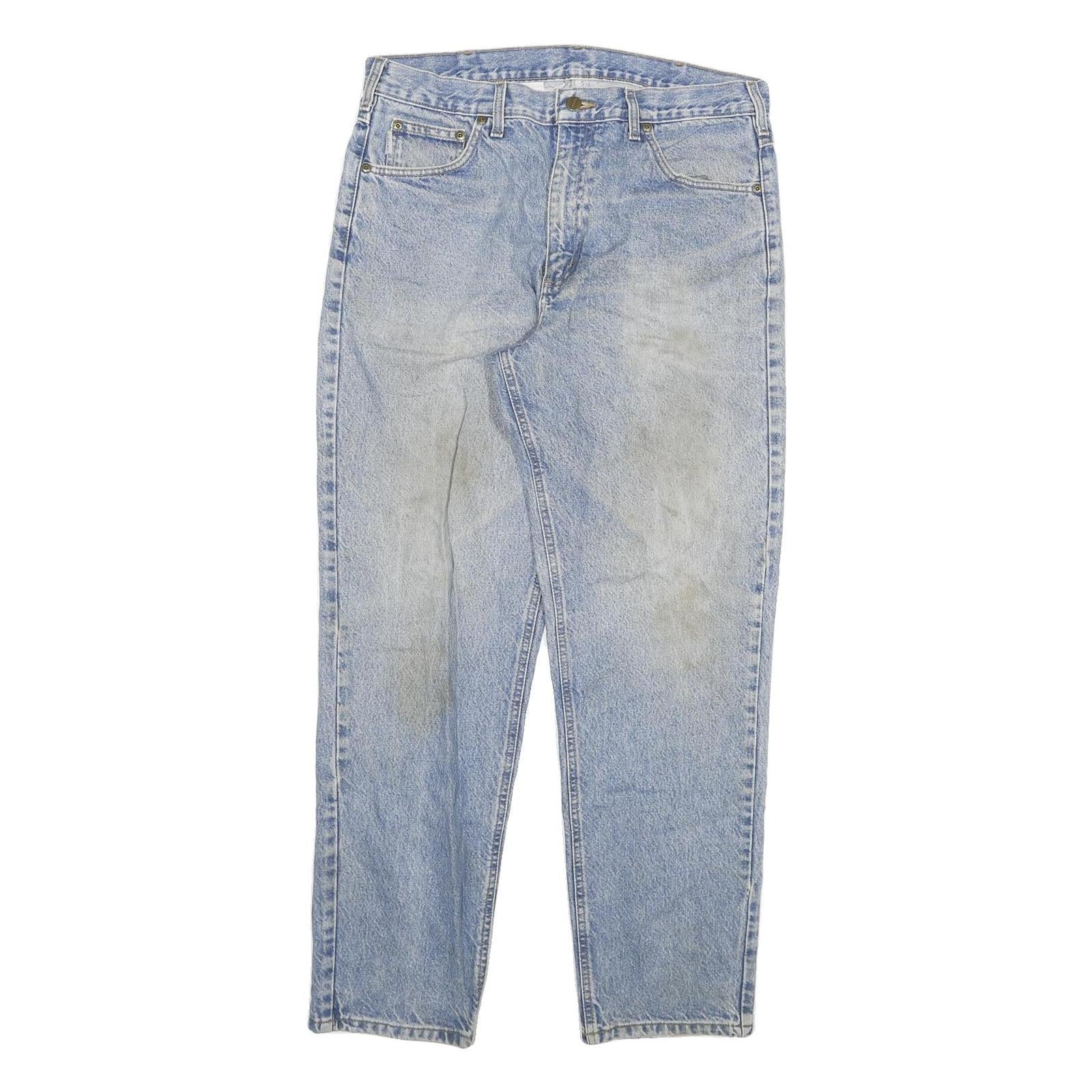 CARHARTT Mens Jeans Blue Relaxed Straight Denim Light W34 L31 Workwear Refurbished - N/A refurbished available on Cerqular