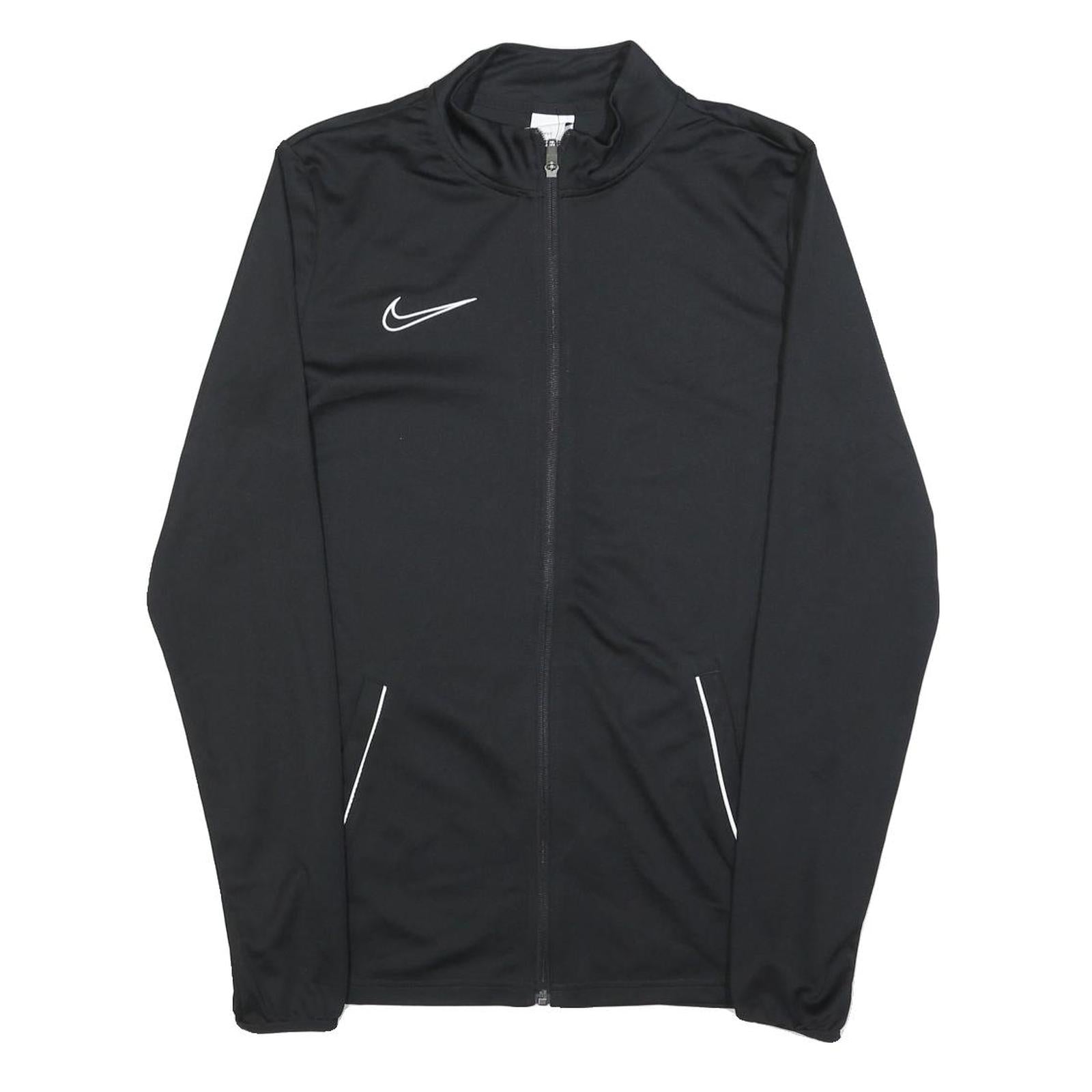 NIKE Mens Black Slim Jacket M Polyester Blend Zip Sportswear Top Refurbished - N/A refurbished available on Cerqular