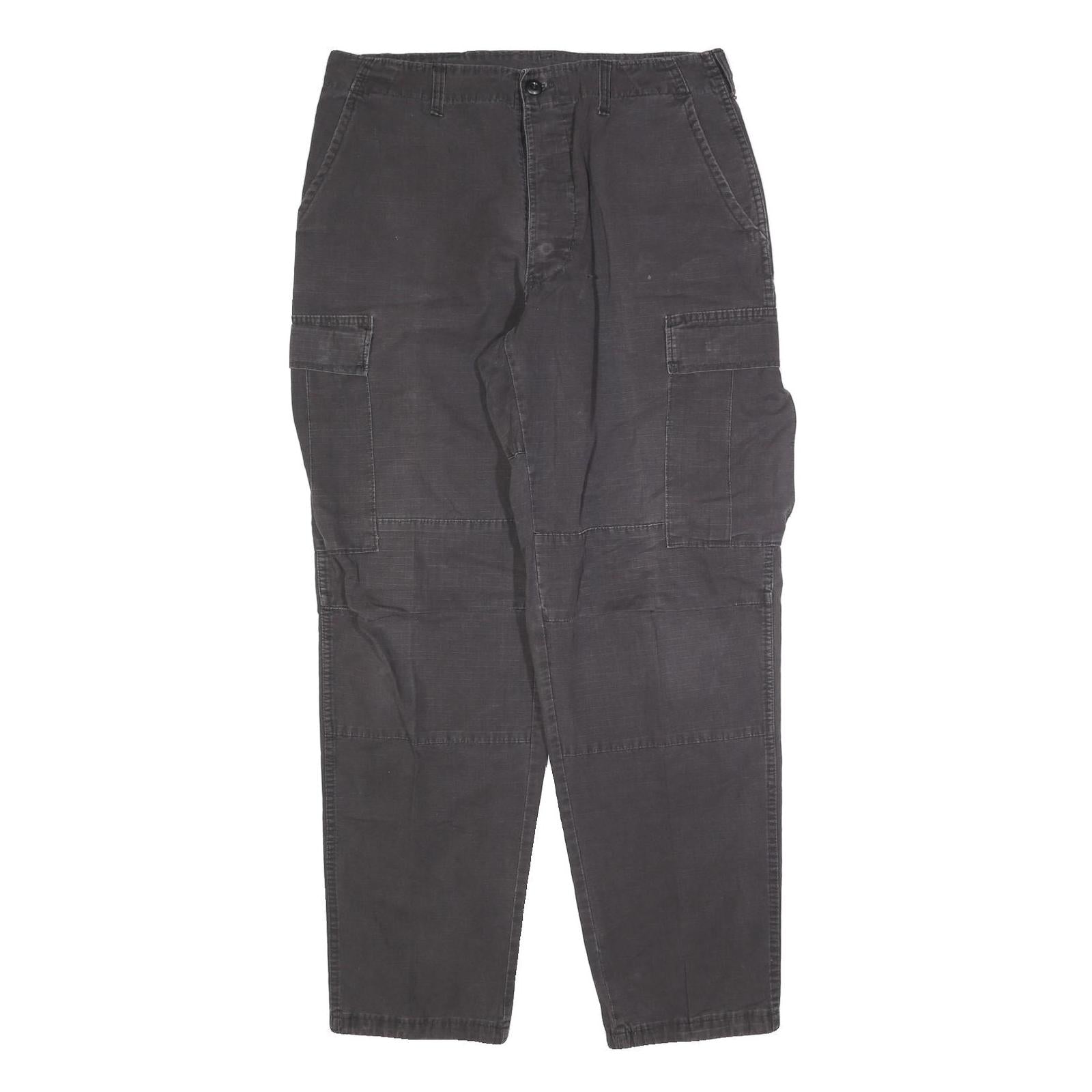 CARHARTT Mens Cotton Blend Black Workwear Regular Straight Trousers W34 L34 Refurbished - N/A refurbished available on Cerqular