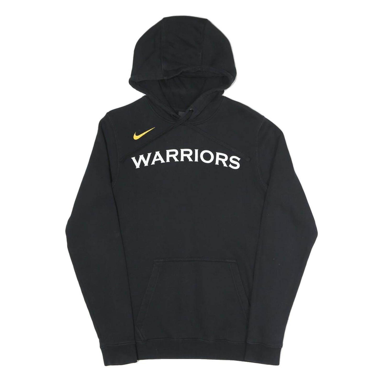 NIKE Mens Black Warriors Pullover Hoodie S Cotton Blend Drawstring Refurbished - N/A refurbished available on Cerqular