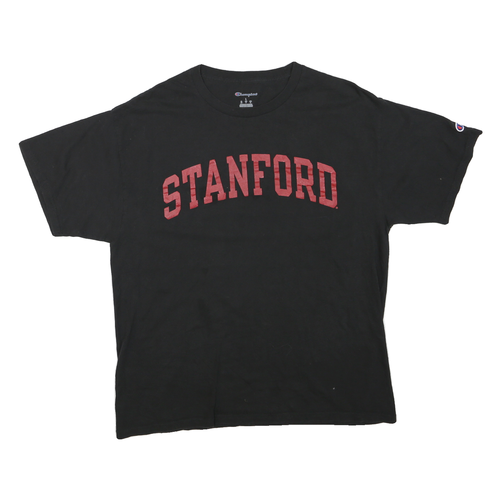 Buy CHAMPION Womens Black Stanford Graphic T-Shirt L Short Sleeve Crew Neck Casual Refurbished - $16.89 CHAMPION Womens Black Stanford Graphic T-Shirt L Short Sleeve Crew Neck Casual Refurbished - N/A refurbished available on Cerqular