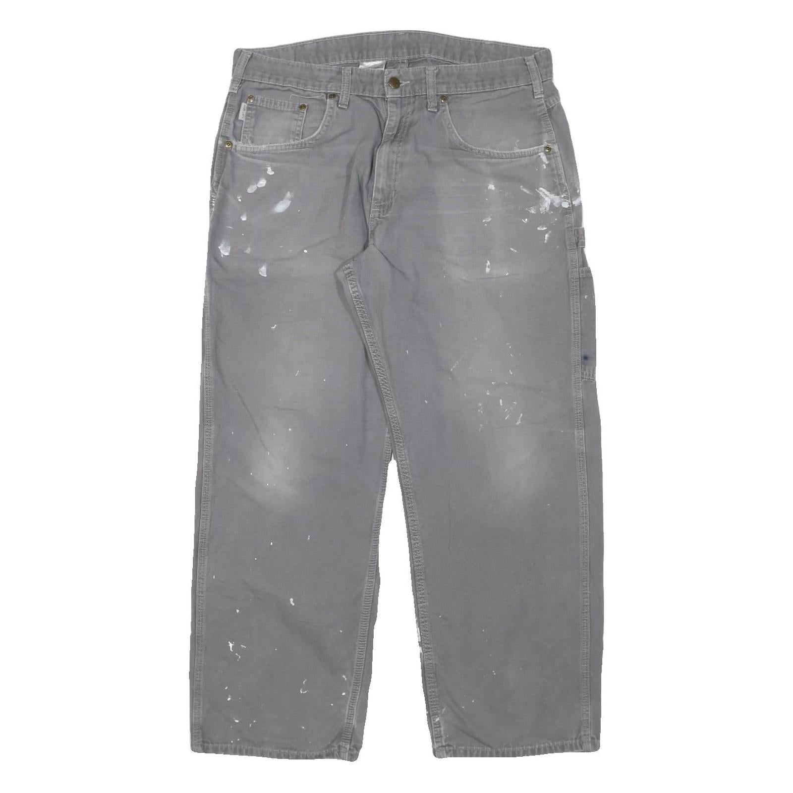 Buy CARHARTT Mens Cotton Blend Grey Relaxed Straight Trousers W35 L29 Workwear Refurbished - $40.29 CARHARTT Mens Cotton Blend Grey Relaxed Straight Trousers W35 L29 Workwear Refurbished - N/A refurbished available on Cerqular