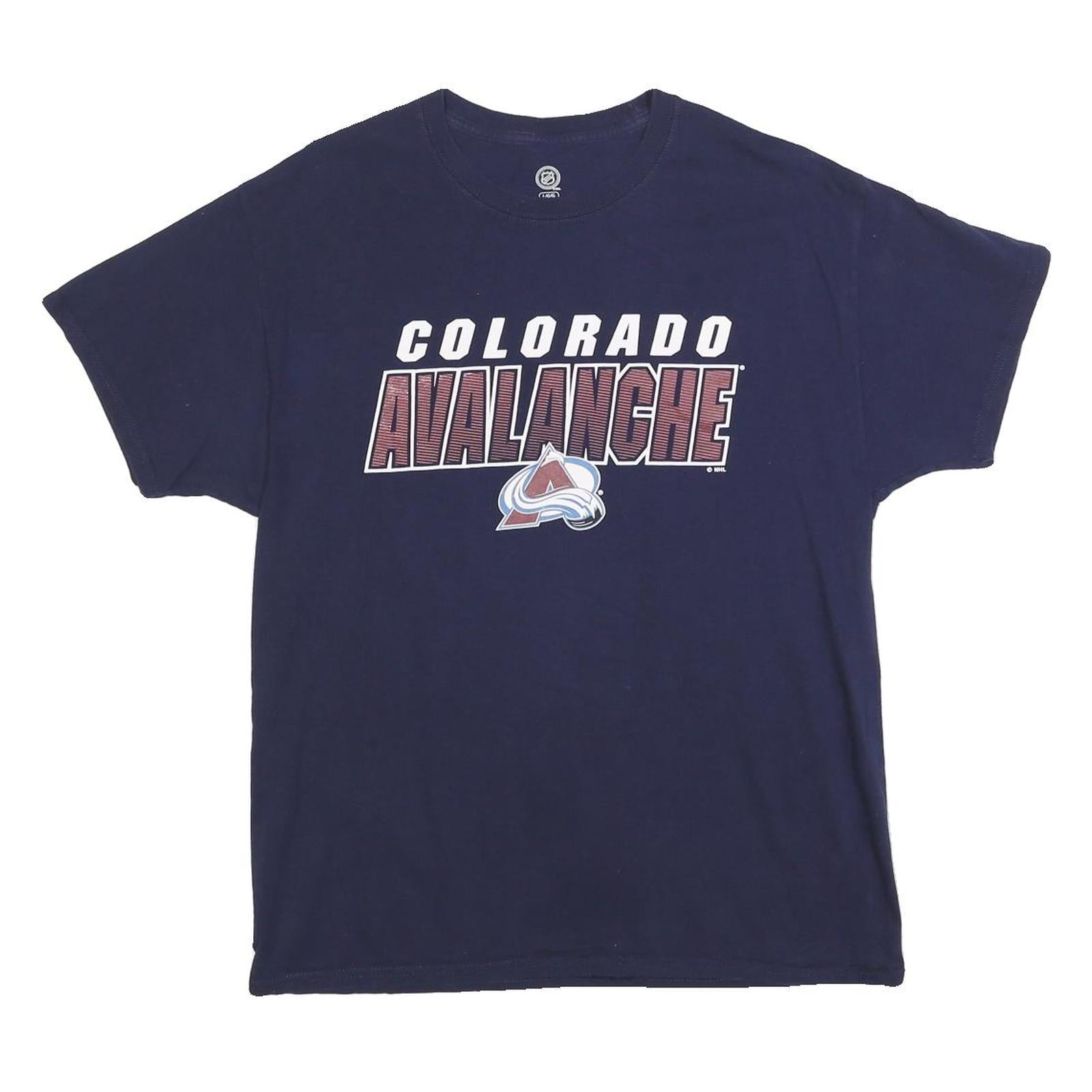 NHL Womens Navy Blue Colorado Avalanche Graphic T-Shirt L Short Sleeve Crew Neck Refurbished - N/A refurbished available on Cerqular