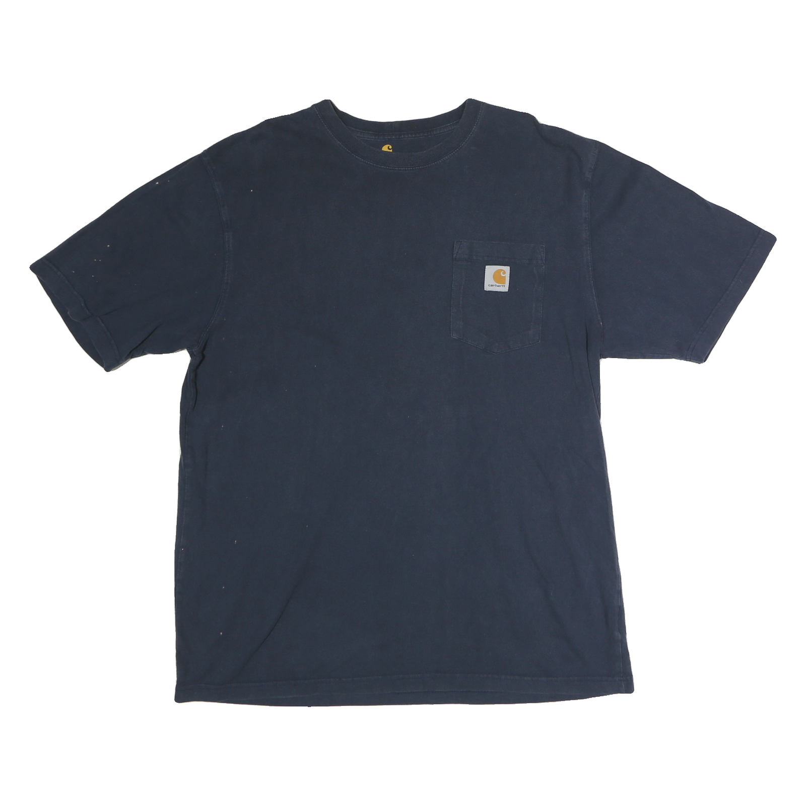 CARHARTT Mens Navy Blue Plain Pocket T-Shirt L Short Sleeve Crew Neck Cotton Refurbished - N/A refurbished available on Cerqular