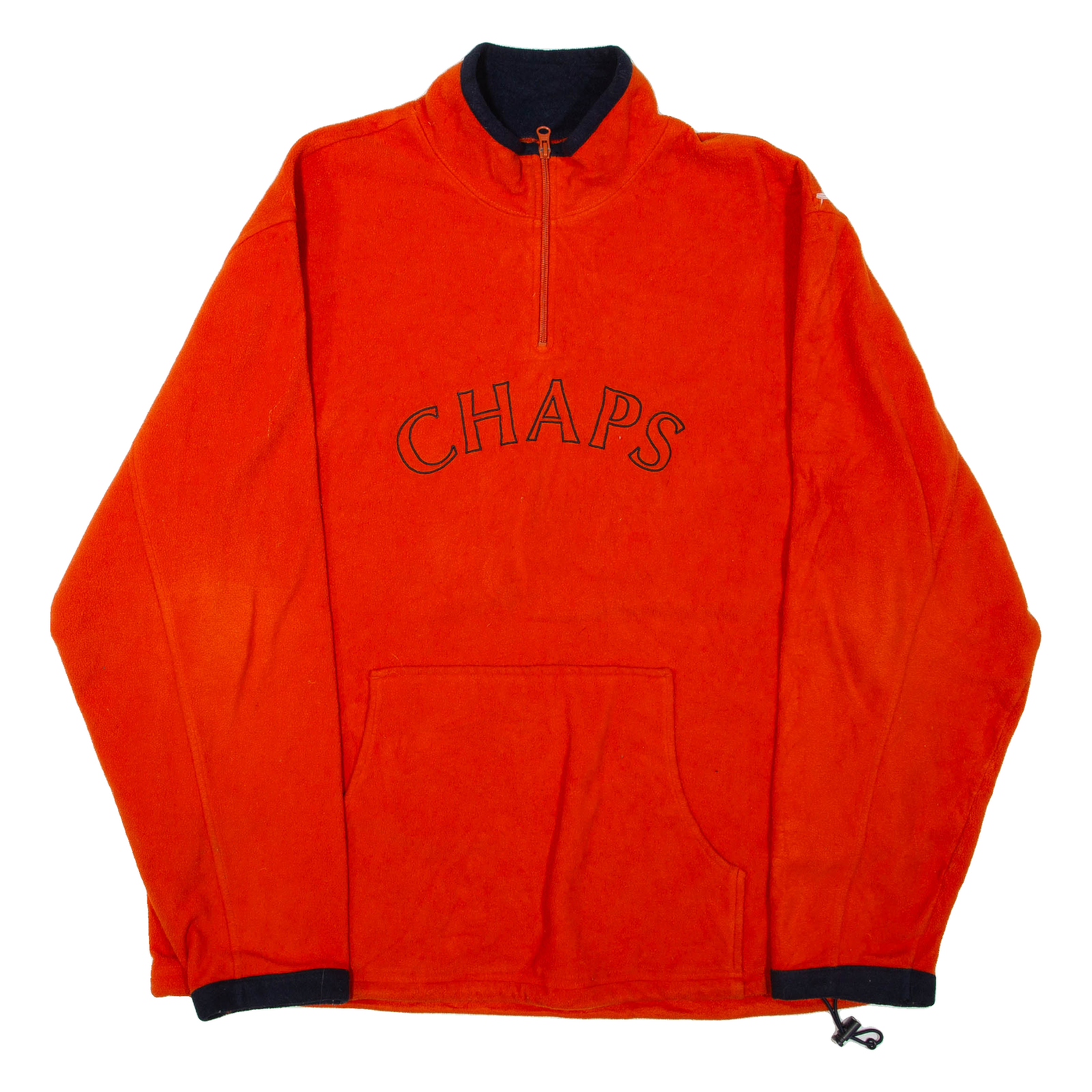 CHAPS Mens Fleece Orange 1/4 Zip XL Refurbished - N/A refurbished available on Cerqular