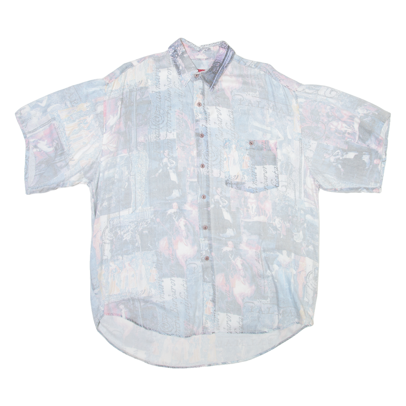 S. OLIVER Mens Shirt Blue Crazy Pattern L Refurbished - N/A refurbished available on Cerqular