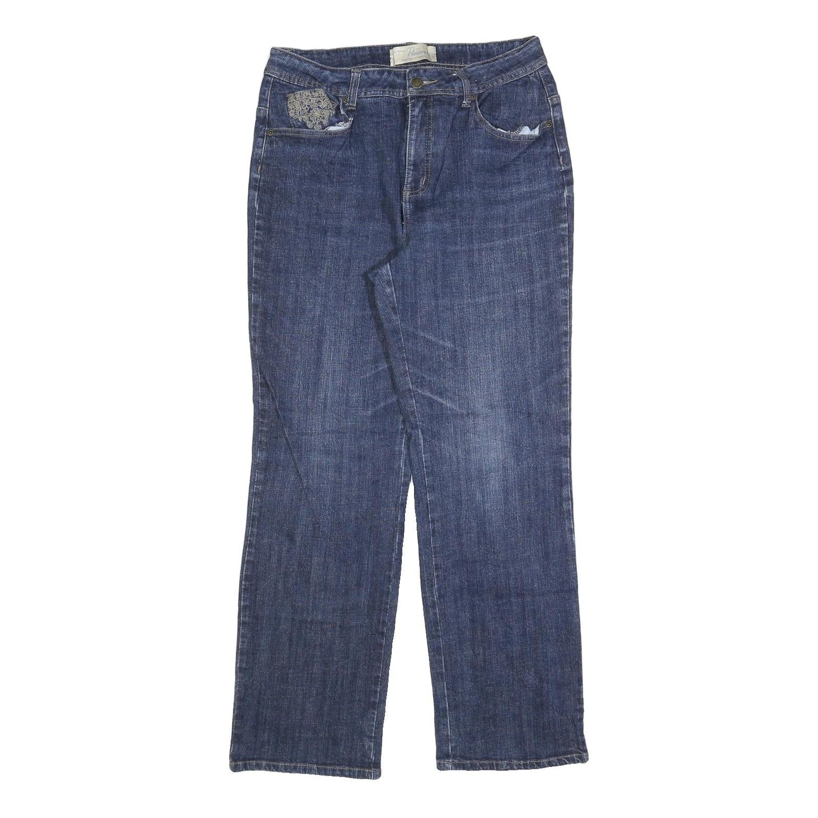 PAMMANS Womens Jeans Blue Regular Straight Denim Medium W30 L30 Stylish Refurbished - N/A refurbished available on Cerqular