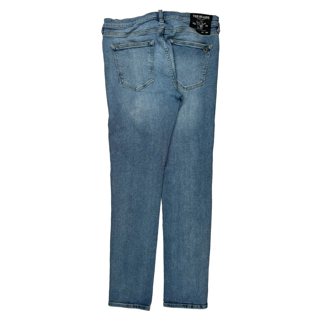 True Religion Skinny Jeans - 32W 31L Blue Cotton Refurbished - Thrifted (note: this is a term often used to describe second- refurbished available on Cerqular