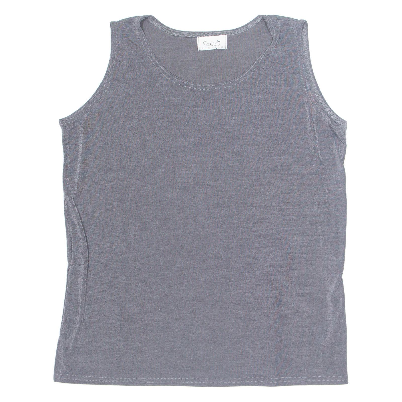 FRANELI FASHION Womens Top Grey Sleeveless L Refurbished - N/A refurbished available on Cerqular