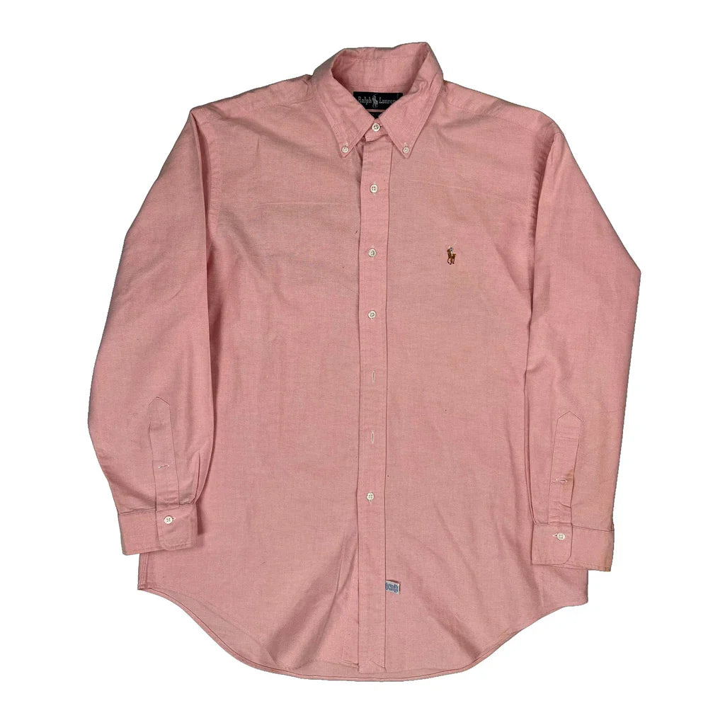 Ralph Lauren Shirt - Large Pink Cotton Refurbished - Thrifted (note: this is a term often used to describe second- refurbished available on Cerqular