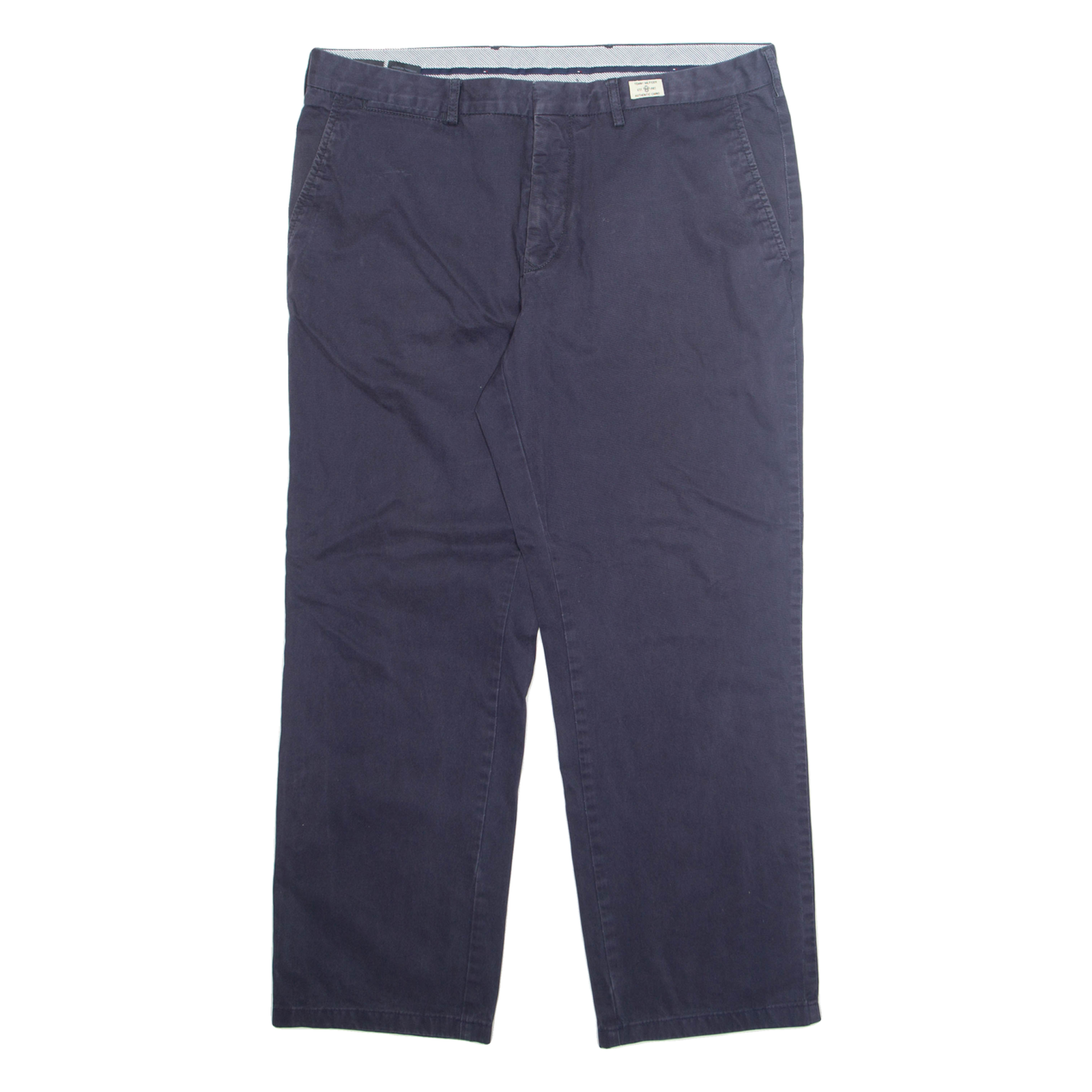 TOMMY HILFIGER Chino Mens Trousers Blue Regular Straight W36 L32 Refurbished - N/A refurbished available on Cerqular