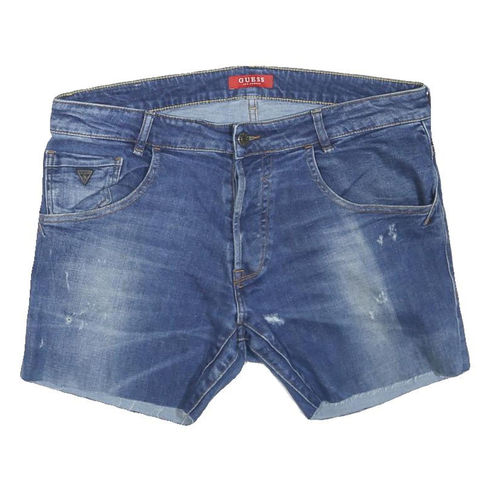 GUESS Womens Denim Blue Casual Shorts XL W38 Cotton Blend Refurbished - N/A refurbished available on Cerqular