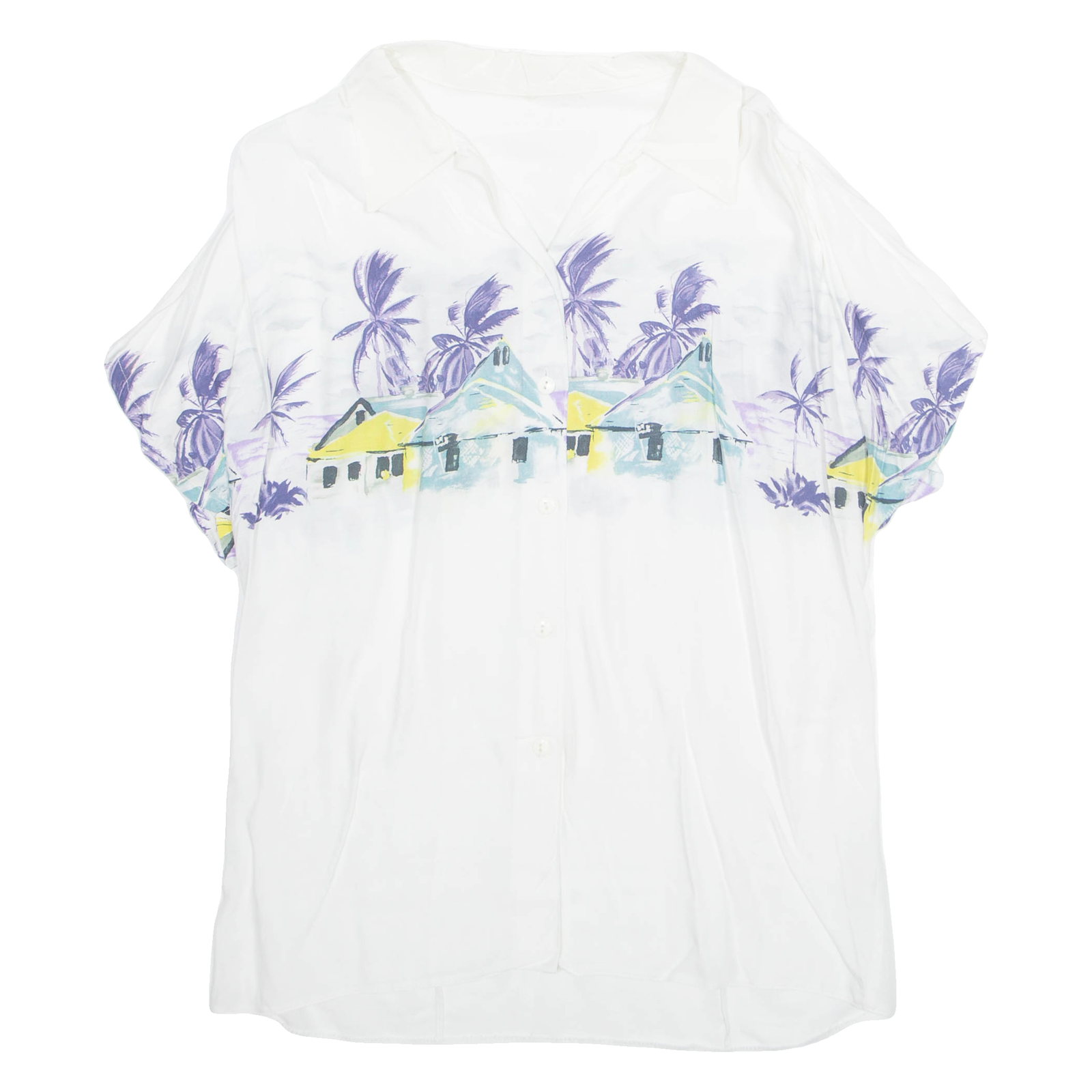 Buy Womens Printed Shirt White Collared Viscose Crazy Pattern L Refurbished - $16.89 Womens Printed Shirt White Collared Viscose Crazy Pattern L Refurbished - N/A refurbished available on Cerqular