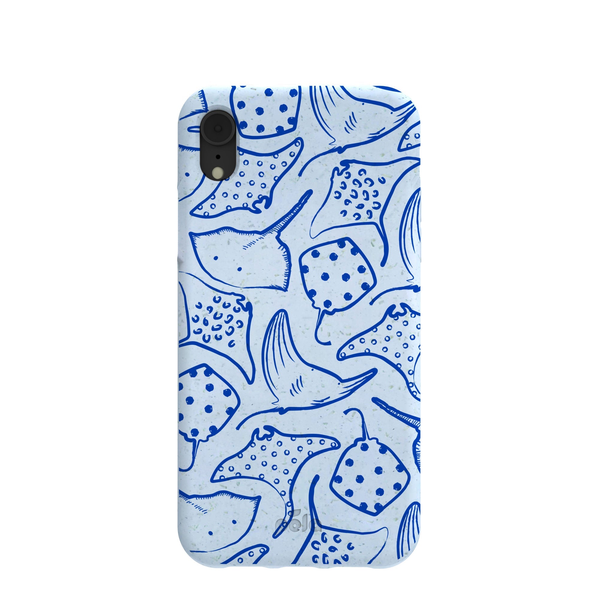 Powder Blue Stingray Fever iPhone XR Case Refurbished - Pela Case refurbished available on Cerqular