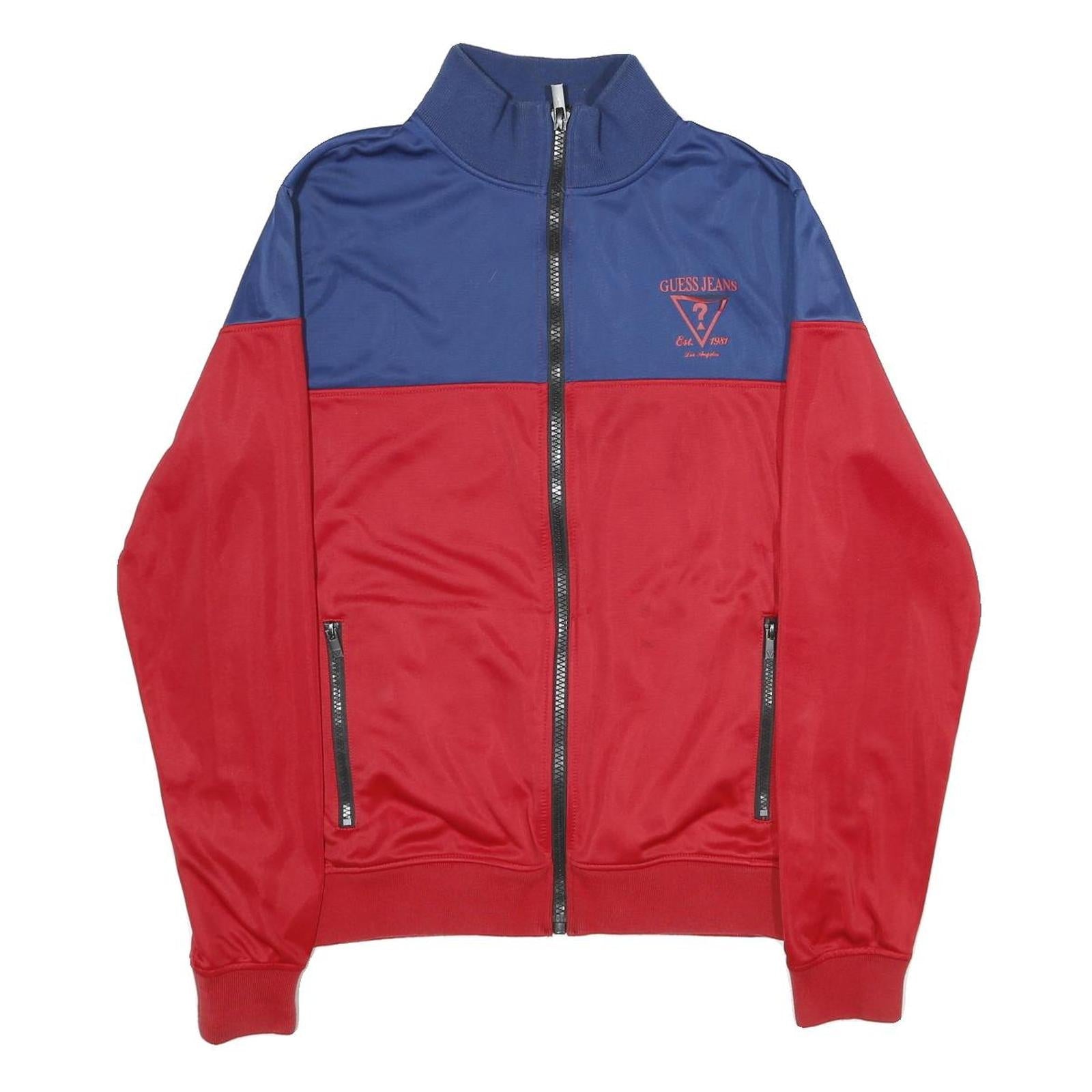 Buy GUESS JEANS Mens Blue & Red Colourblock Zip Jacket M Polyester Sportswear Casual Refurbished - $51.99 GUESS JEANS Mens Blue & Red Colourblock Zip Jacket M Polyester Sportswear Casual Refurbished - N/A refurbished available on Cerqular